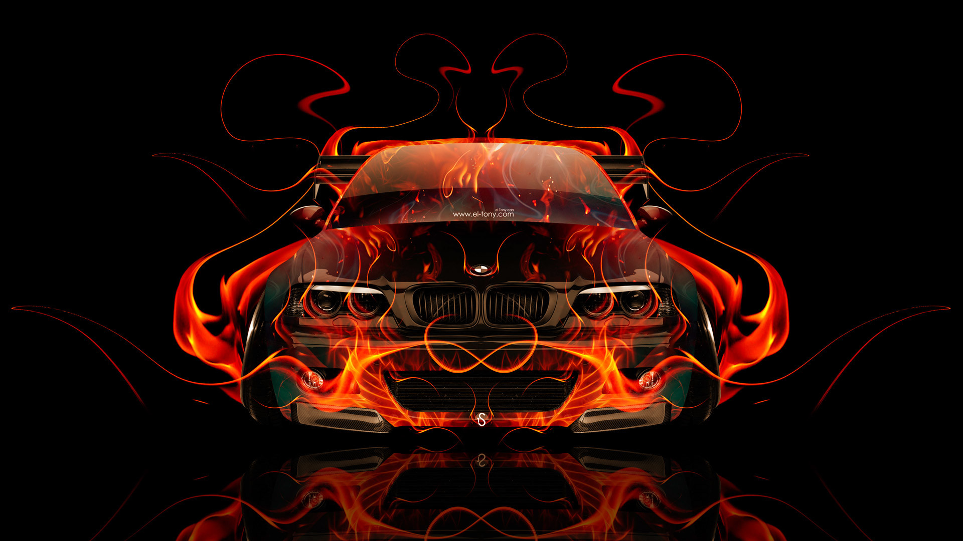 1920x1080 BMW-M3-E46-Tuning-Front-Fire-Abstract-Car-