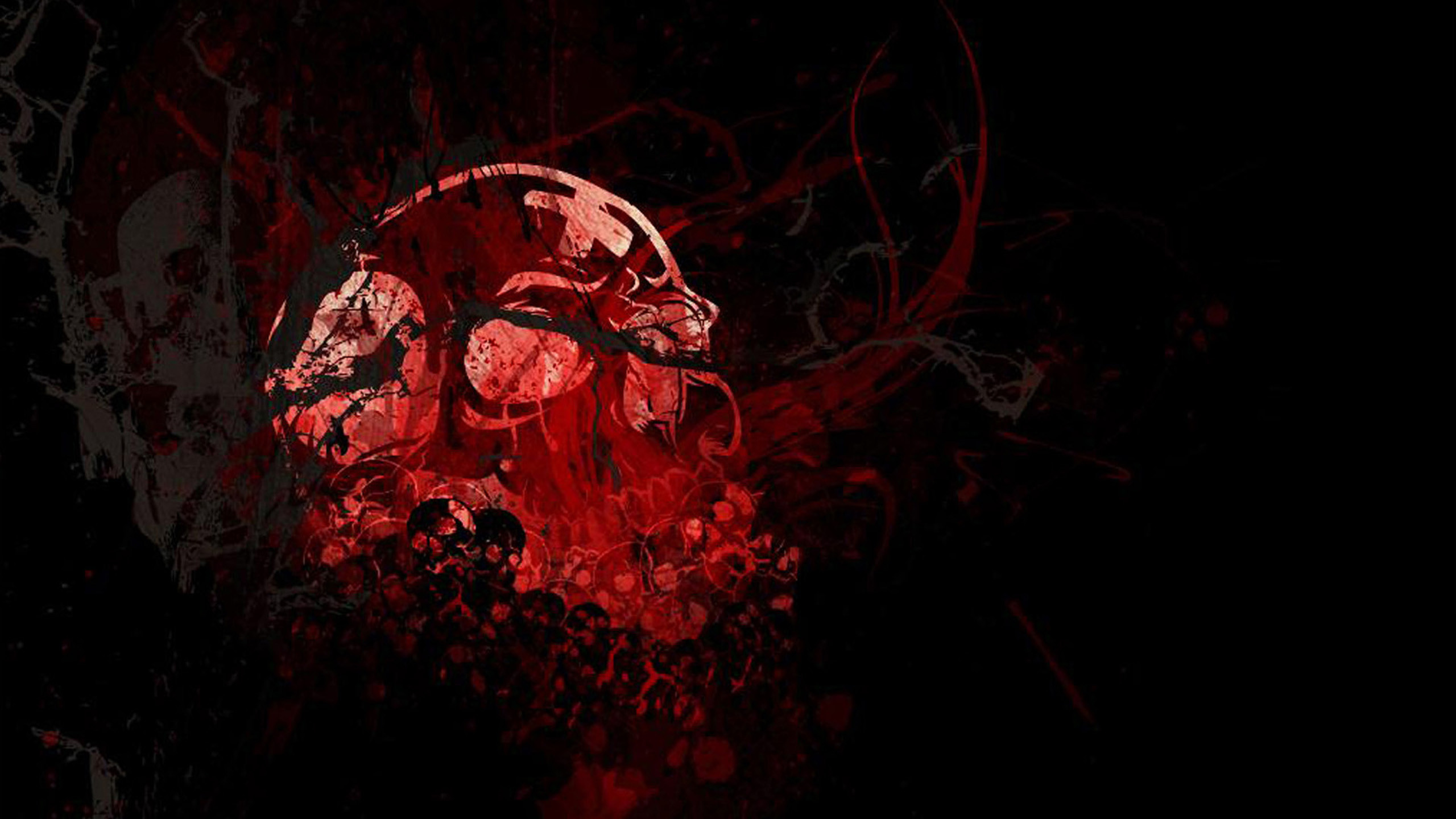 2560x1440 Red And Black Skull Wallpapers