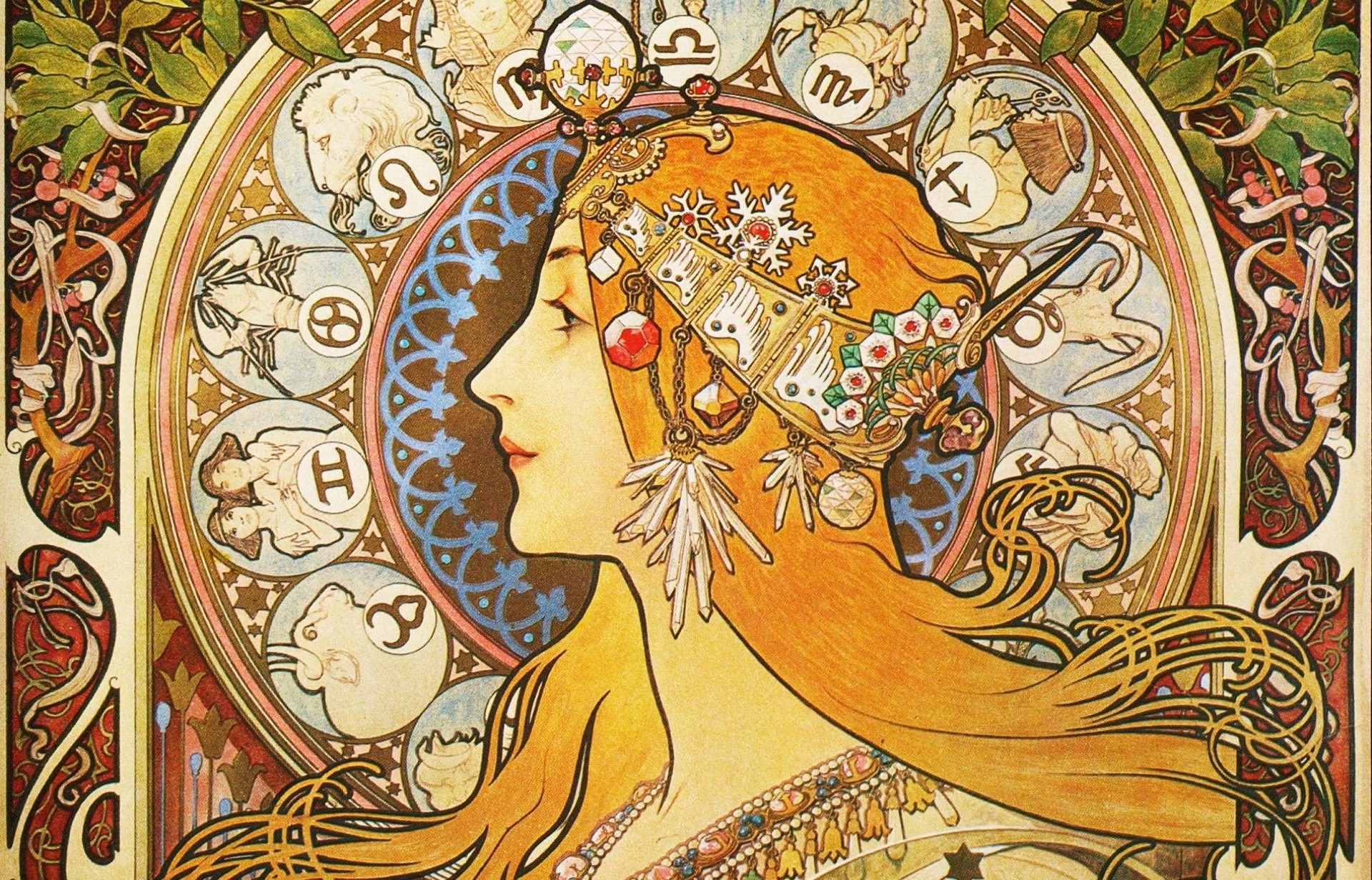 1920x1232 Art Nouveau Wallpaper Photo