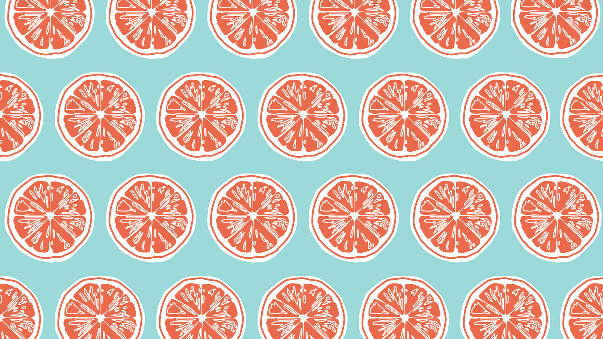 1920x1080 ... Coral Colored Wallpaper with Slice in Blue Background