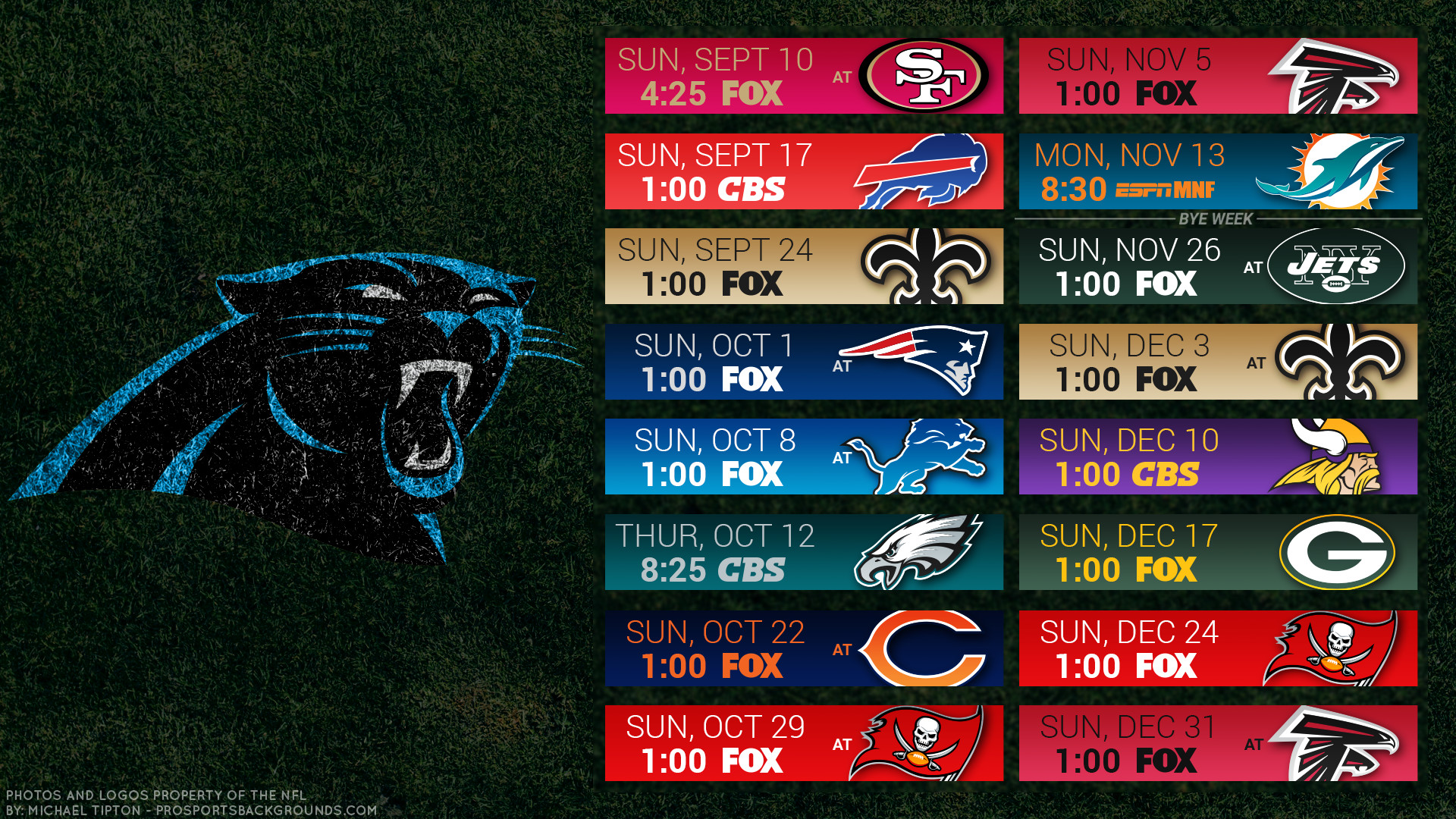 1920x1080 Carolina Panthers 2017 schedule turf football logo wallpaper free pc  desktop computer ...