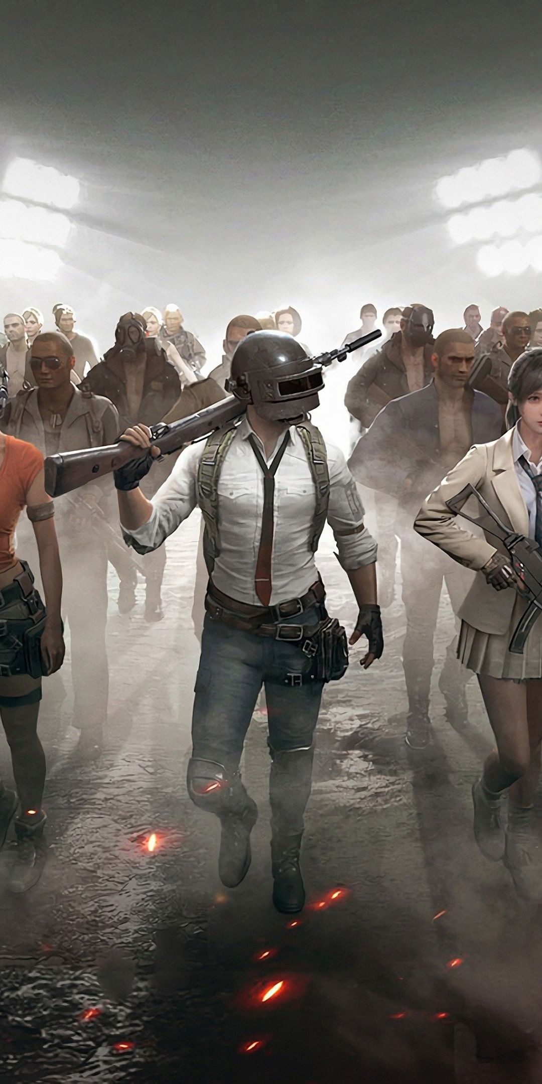 1080x2160 PUBG, PlayerUnknown's Battlegrounds, video game, characters, 2018,   wallpaper