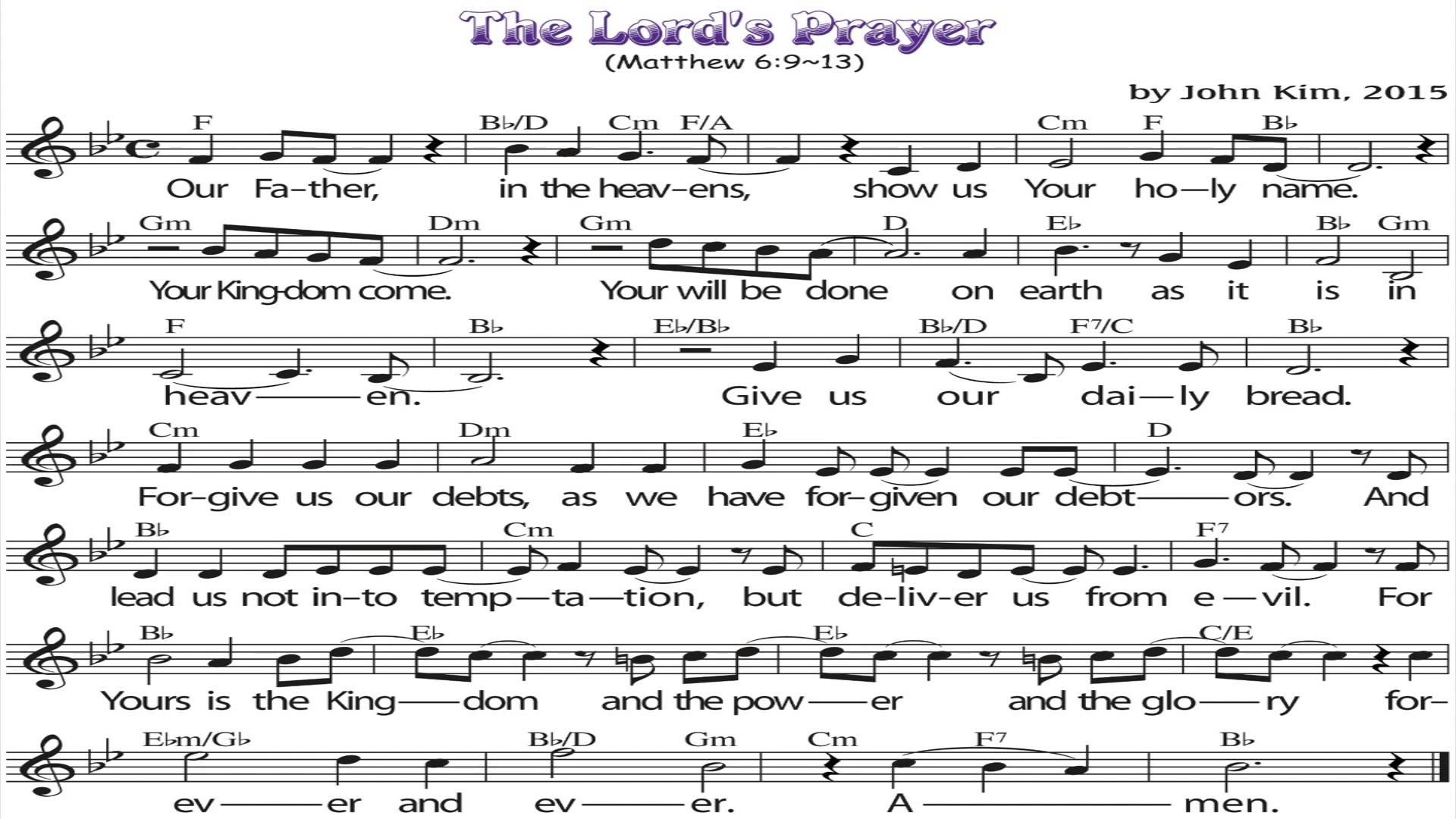 1920x1080 The Lord's Prayer for kids