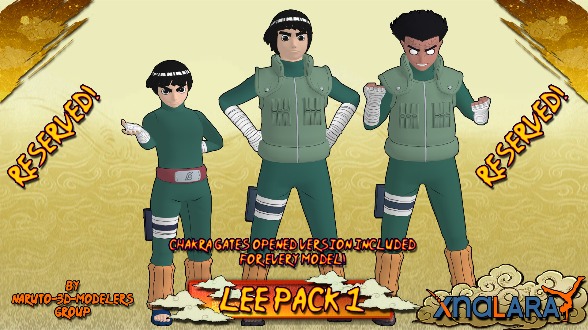 1920x1080 ... Naruto - Rock Lee PACK 1 FOR XPS by ASideOfChidori