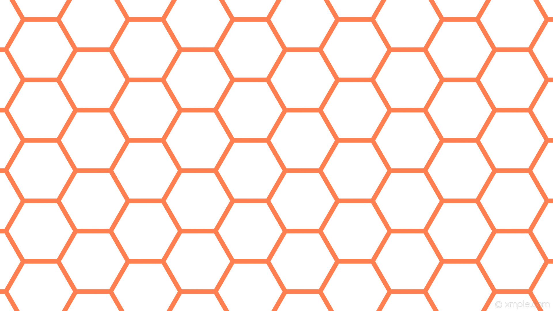 1920x1080 wallpaper beehive white orange honeycomb hexagon coral #ffffff #ff7f50  diagonal 30Â° 16px 210px