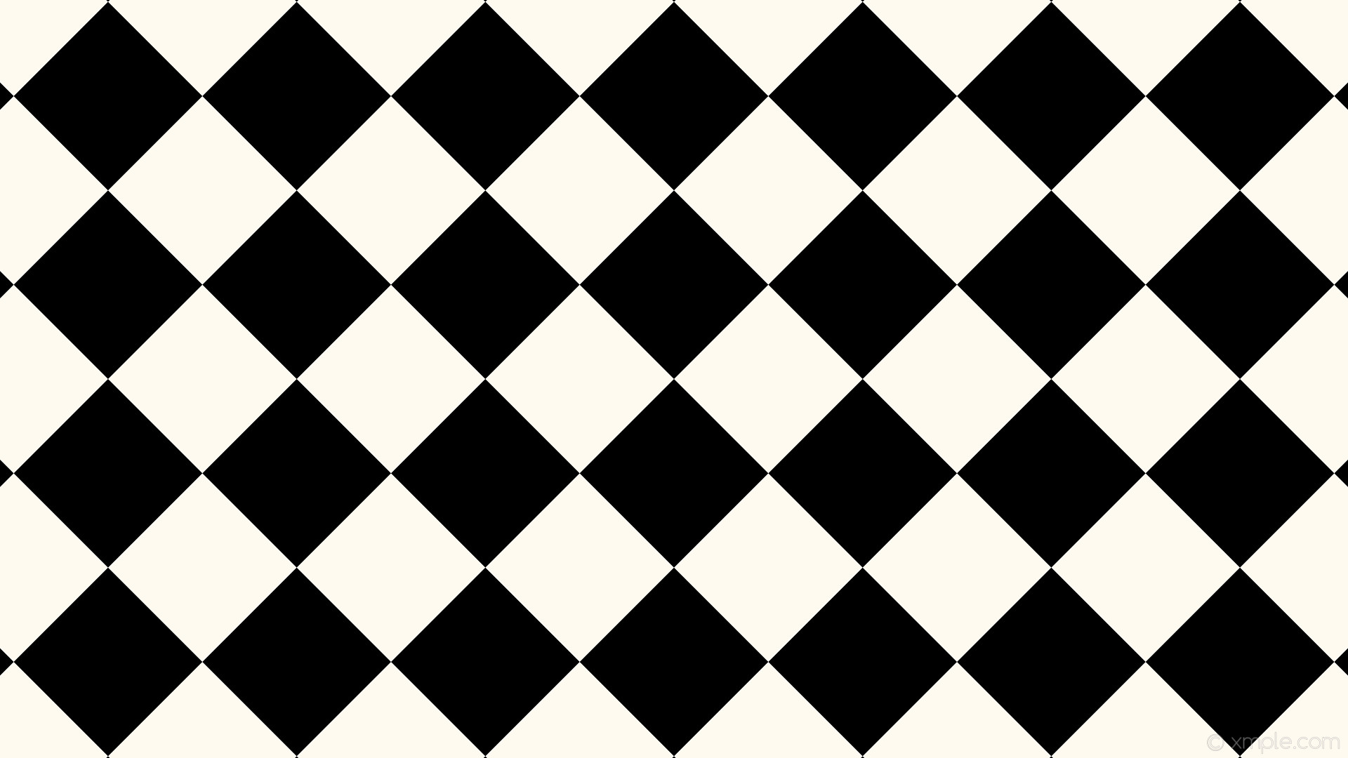 1920x1080 wallpaper black white checkered squares floral white #fffaf0 #000000  diagonal 45Â° 190px