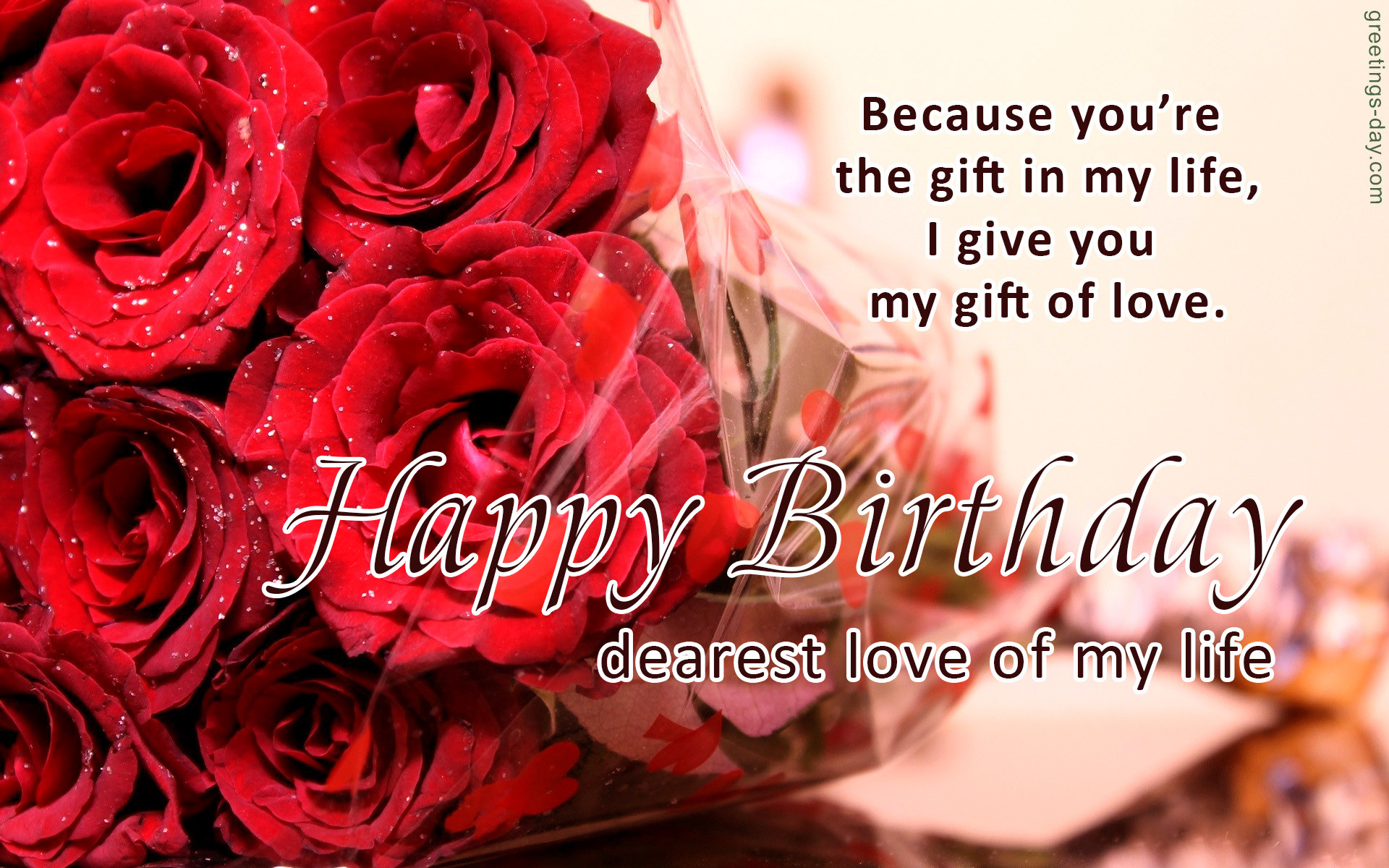 1920x1200 Happy Birthday Wishes for The Love of My Life Image