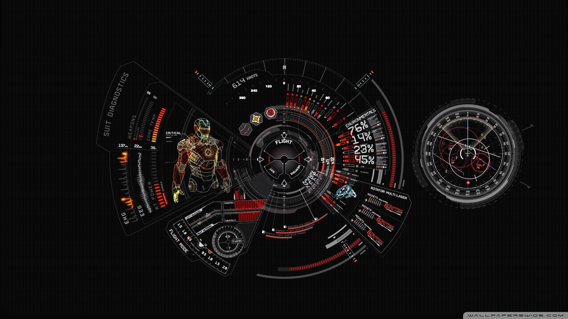 1920x1080 Iron Man Suit Diagnostic HD Wide Wallpaper for Widescreen