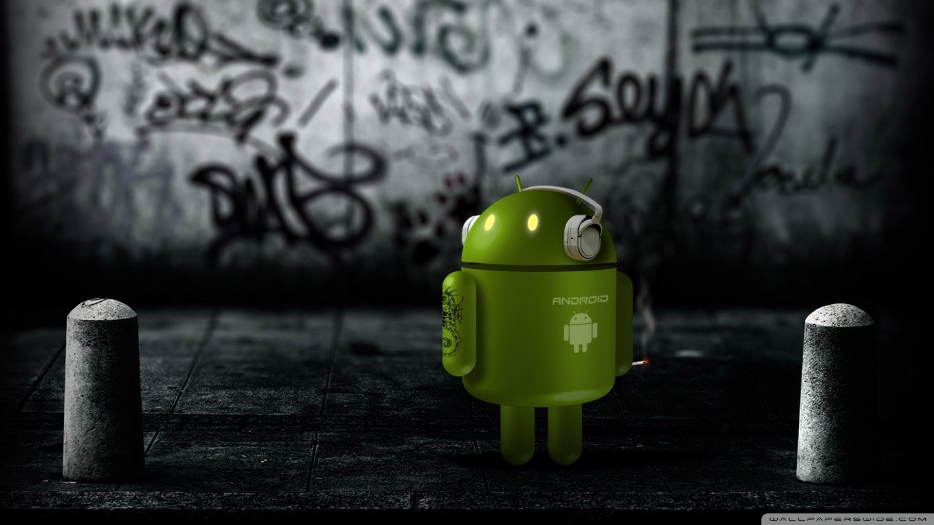 1920x1080 Android Robot Listening To Music Wallpaper  Android, Robot .
