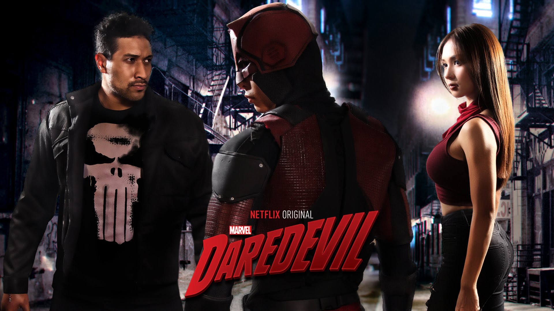 1920x1080 Daredevil vs Punisher vs Elektra Extended