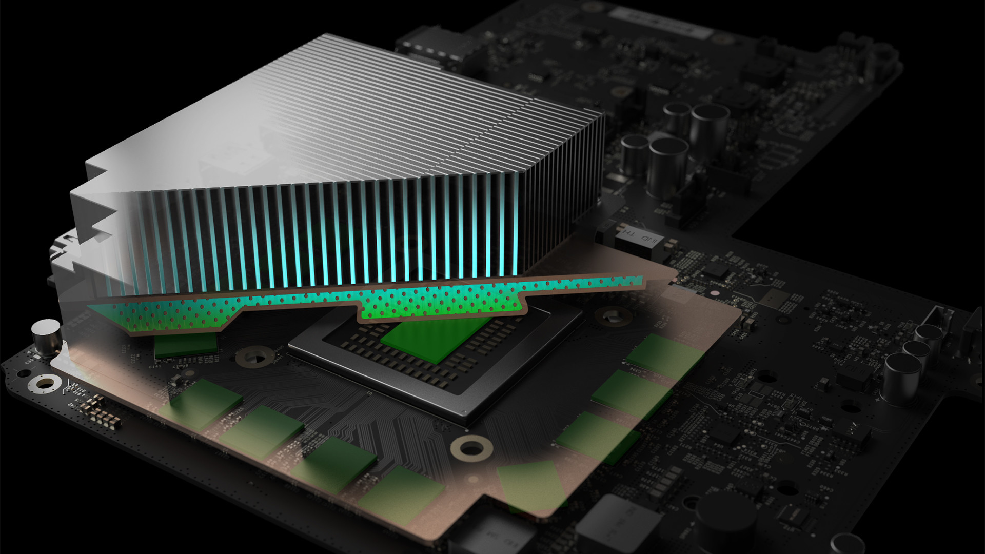 1920x1080 Project Scorpio features vapour chamber cooling.