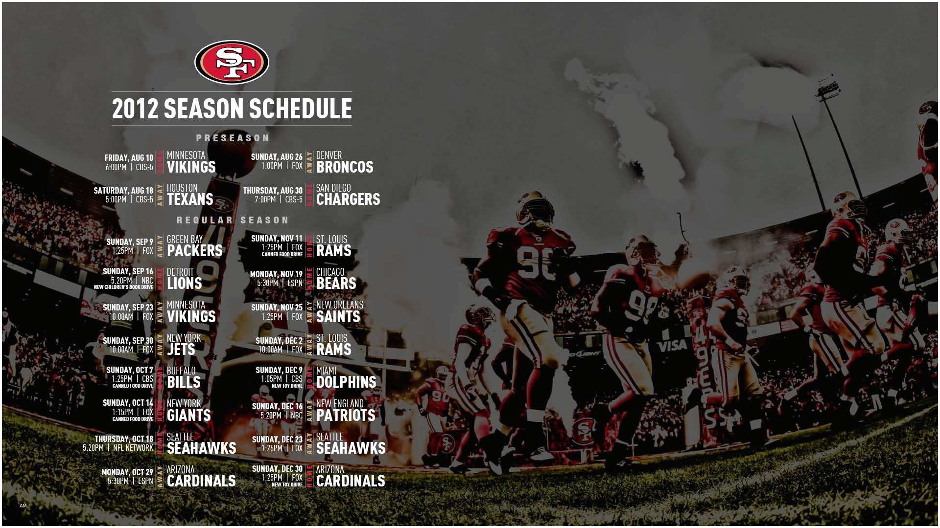 1920x1080 Army Football 2018 Schedule Awesome 49ers 2018 Schedule Wallpaper 60 Images
