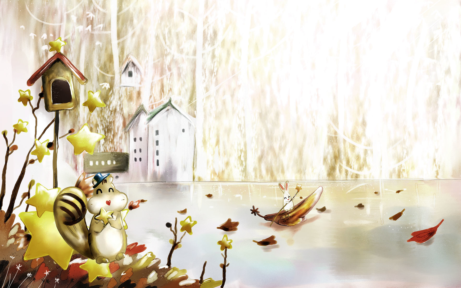 1920x1200 Autumn Fairyland Wallpaper For 23-Inch Widescreen LCD Monitor - 1920*1200  NO.