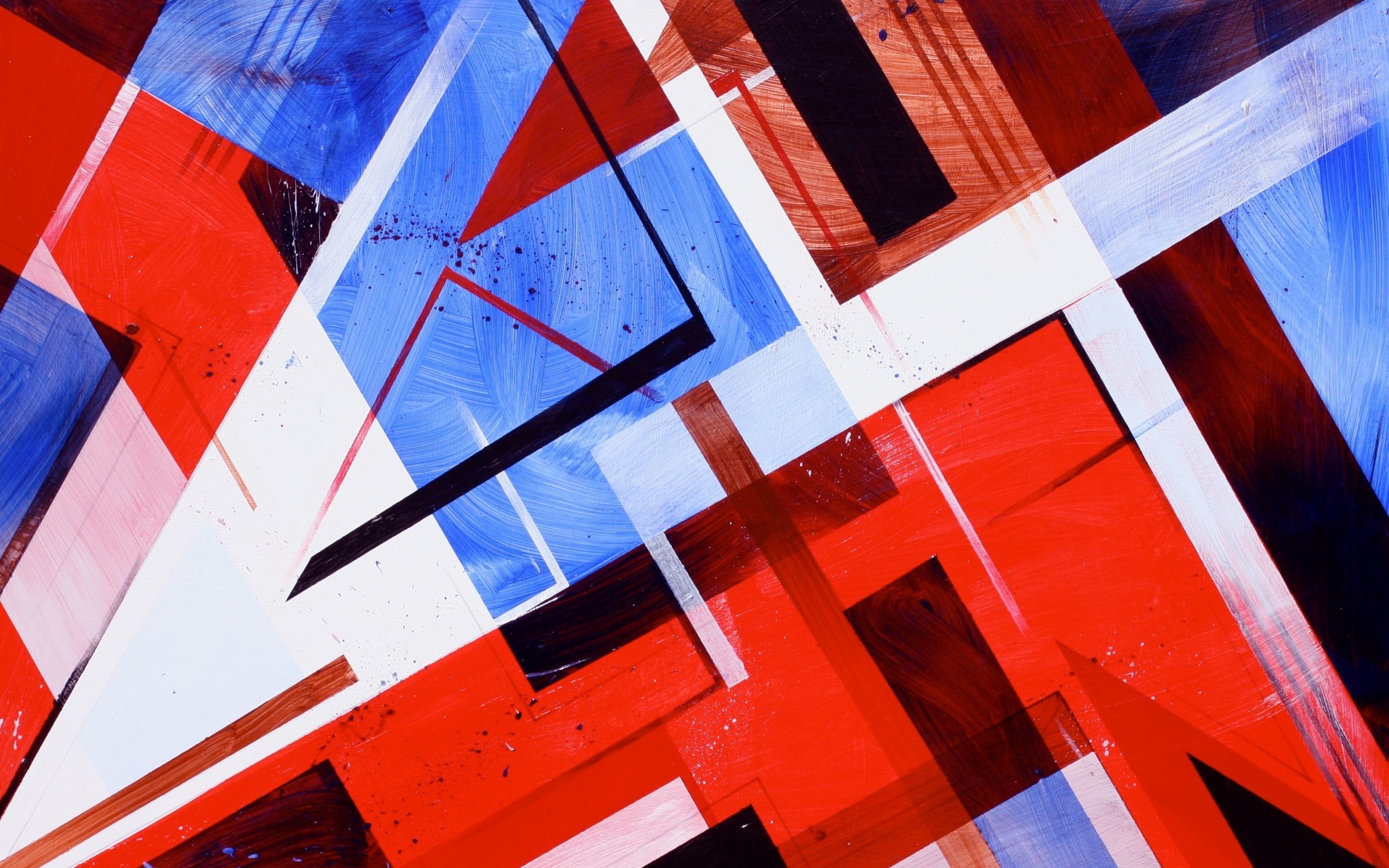 2560x1600 Red White And Blue Wallpaper Abstract Shapes Wide 2560Ã1600 .