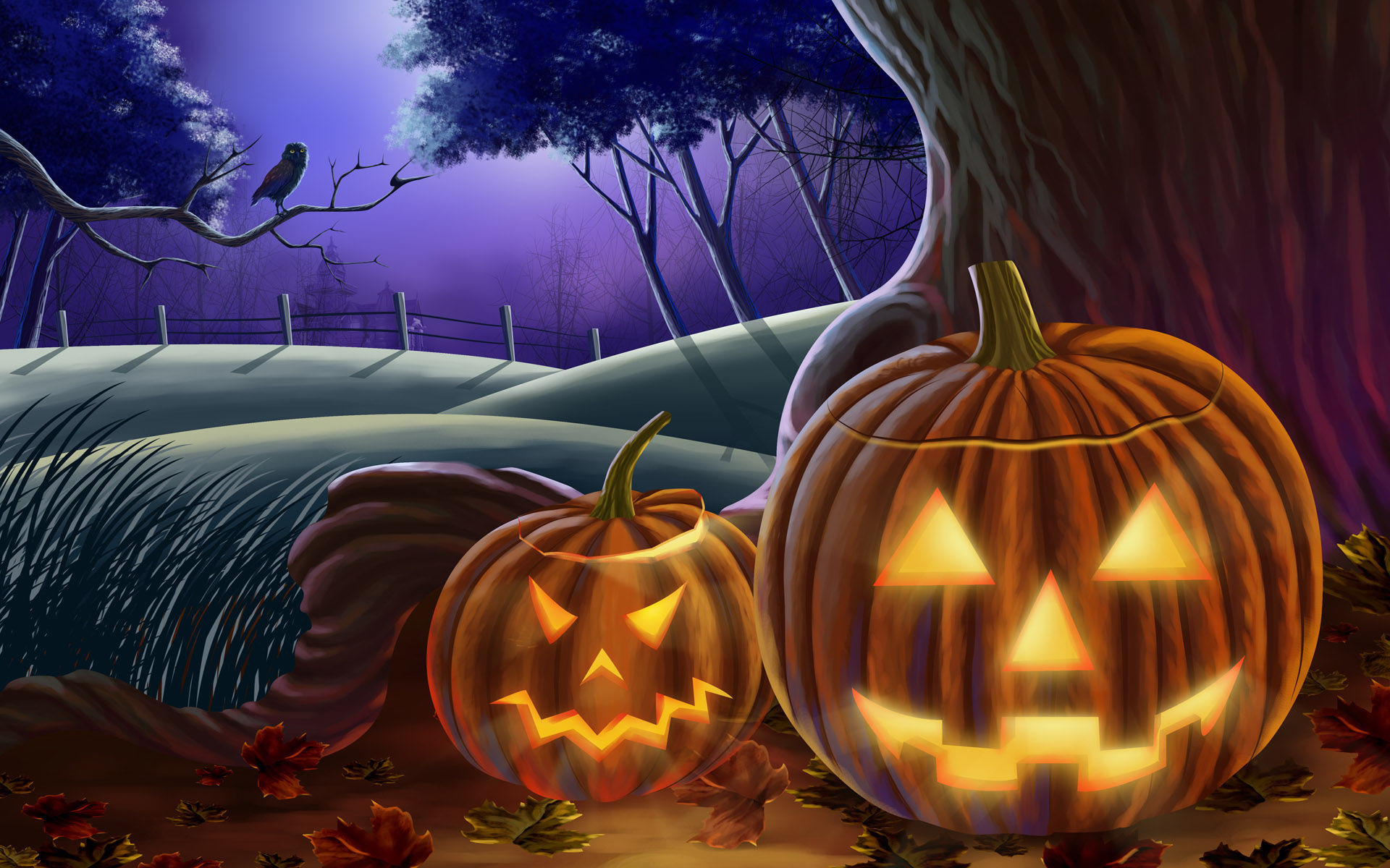 1920x1200 Halloween Pumpkin Background