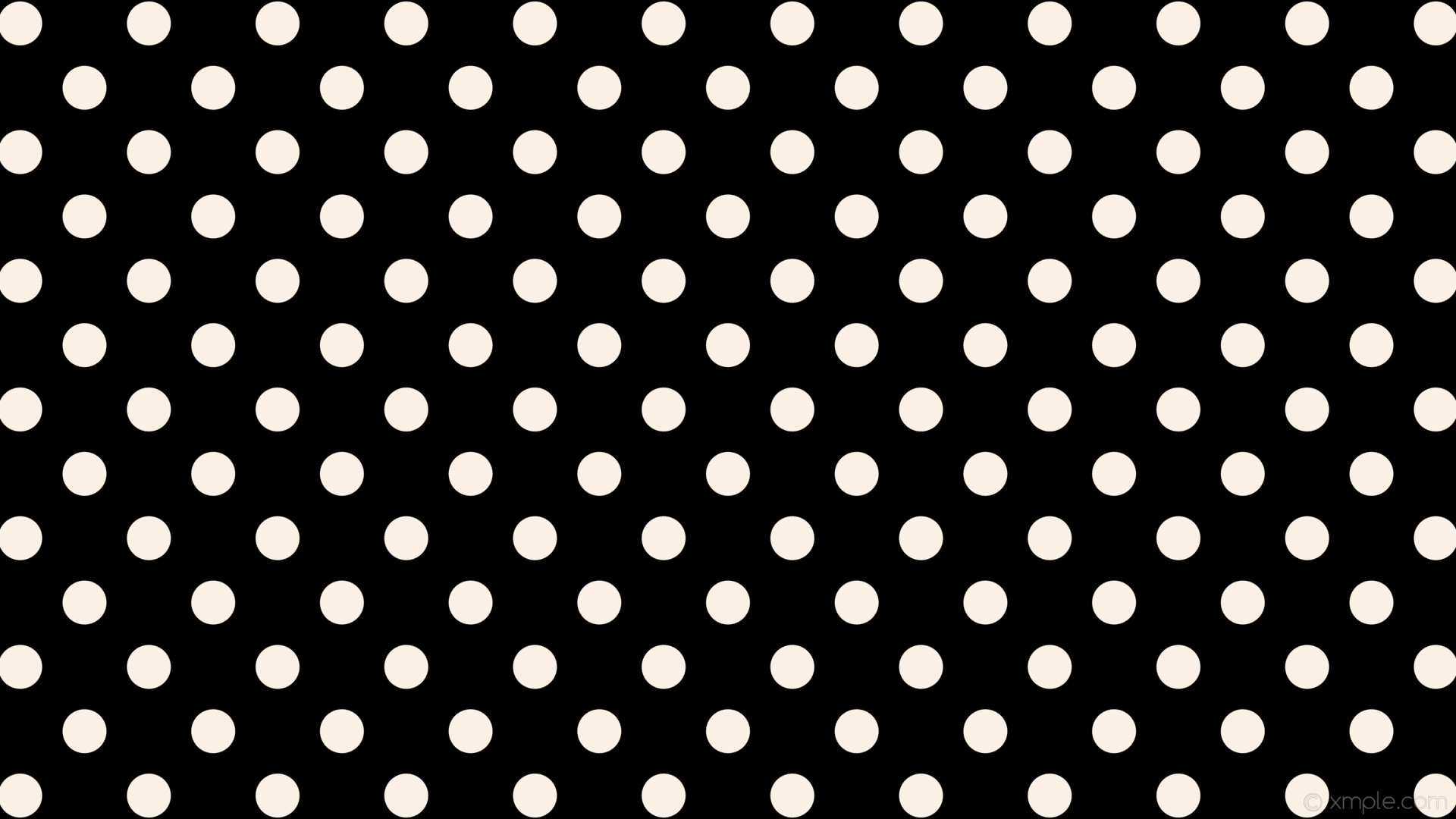 1920x1080 wallpaper dots white spots polka black linen #000000 #faf0e6 315Â° 58px 120px