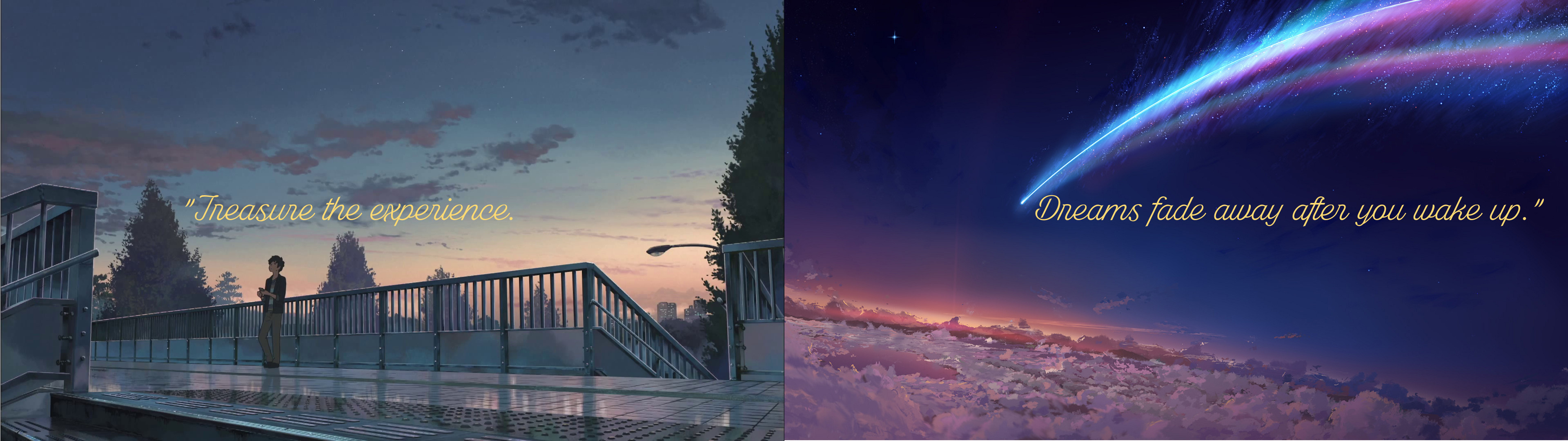 3840x1080 "Your name" dual monitor wallpaper.