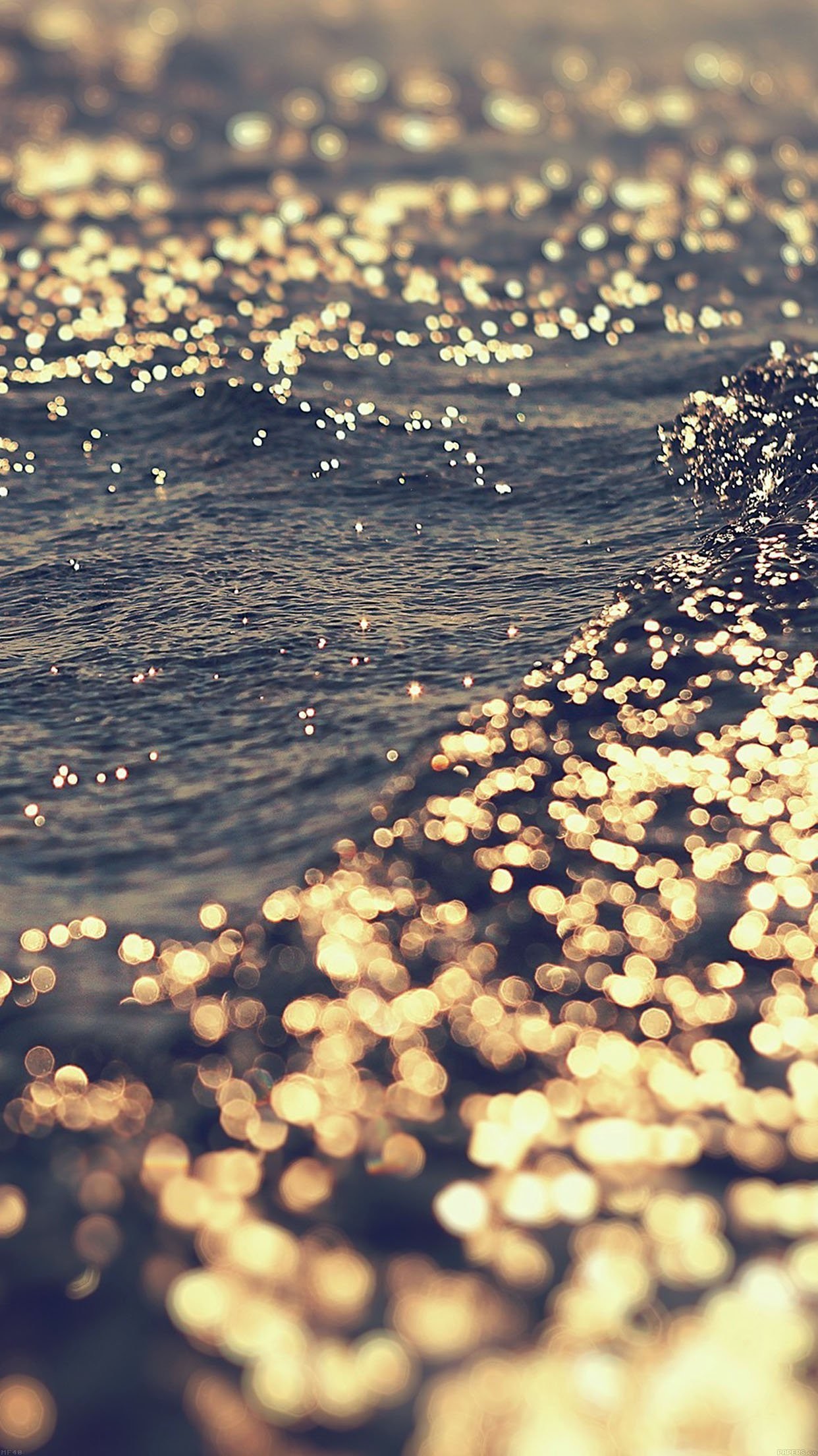 1242x2208 ... gold sea water sunset ocean iphone 7 wallpaper ...