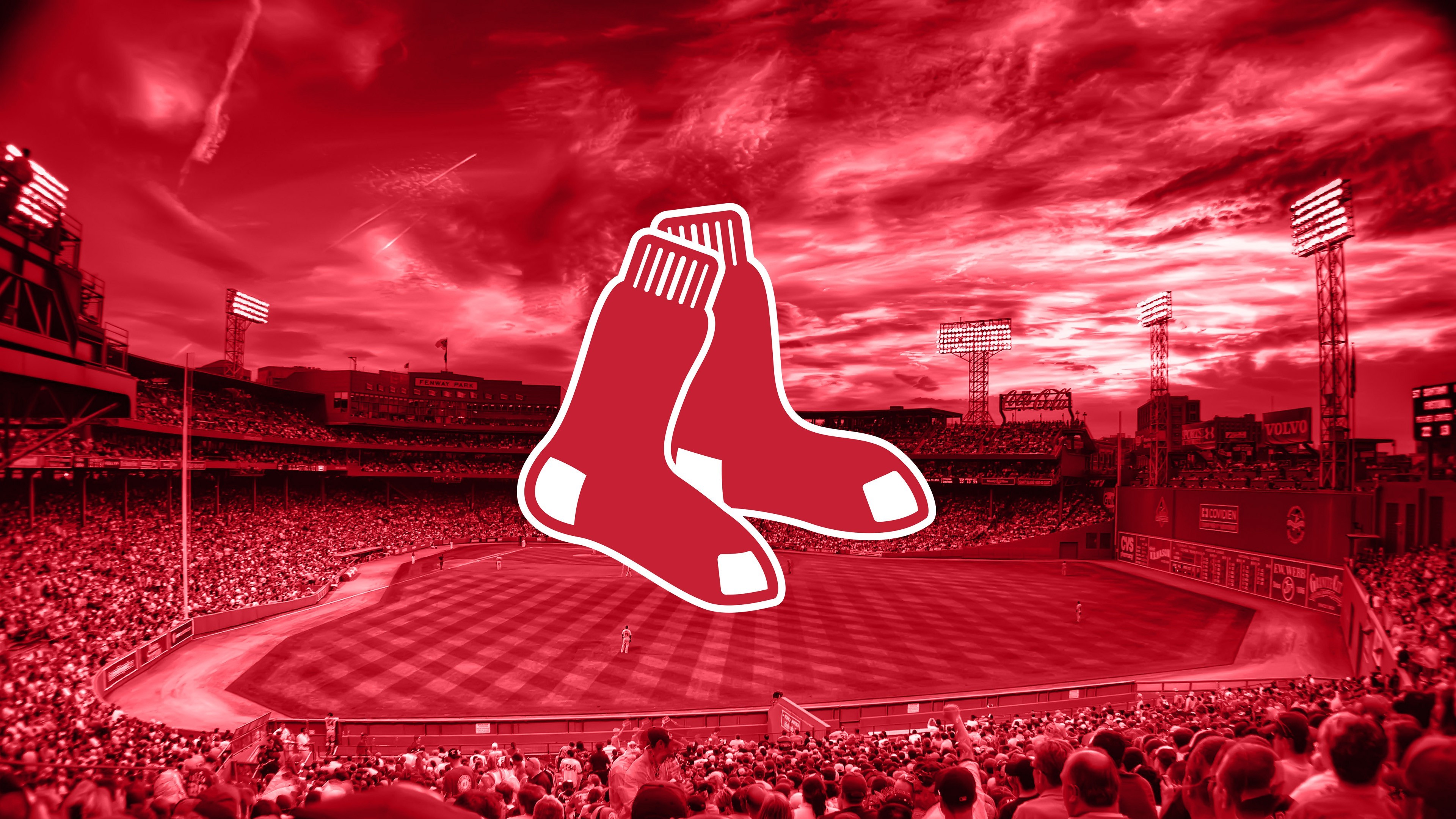3840x2160 Boston Red Sox Logo Wallpaper Desktop Background