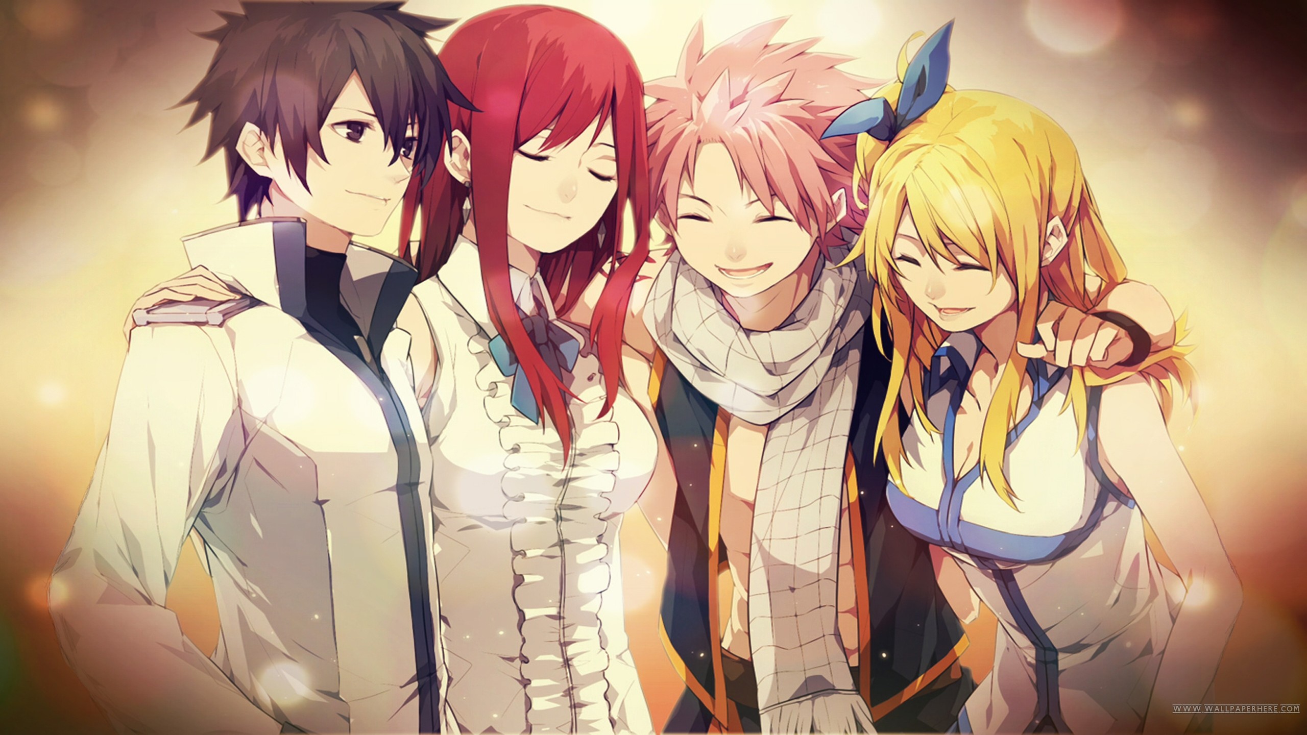 2560x1440 Fairy Tail's Strongest Team ~ Natsu Dragneel, Gray Fullbuster, Erza Scarlet  and Lucy Heatfillia