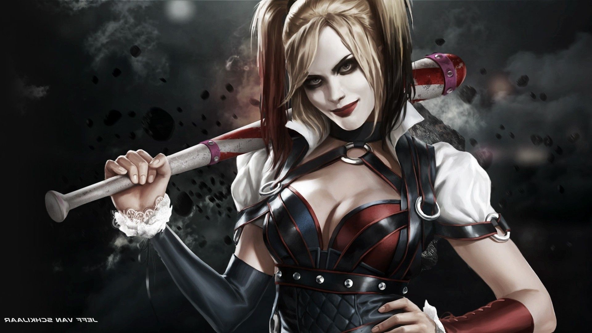 HD desktop wallpaper Batman Joker Video Game Harley Quinn Batman  Arkham City download free picture 320560