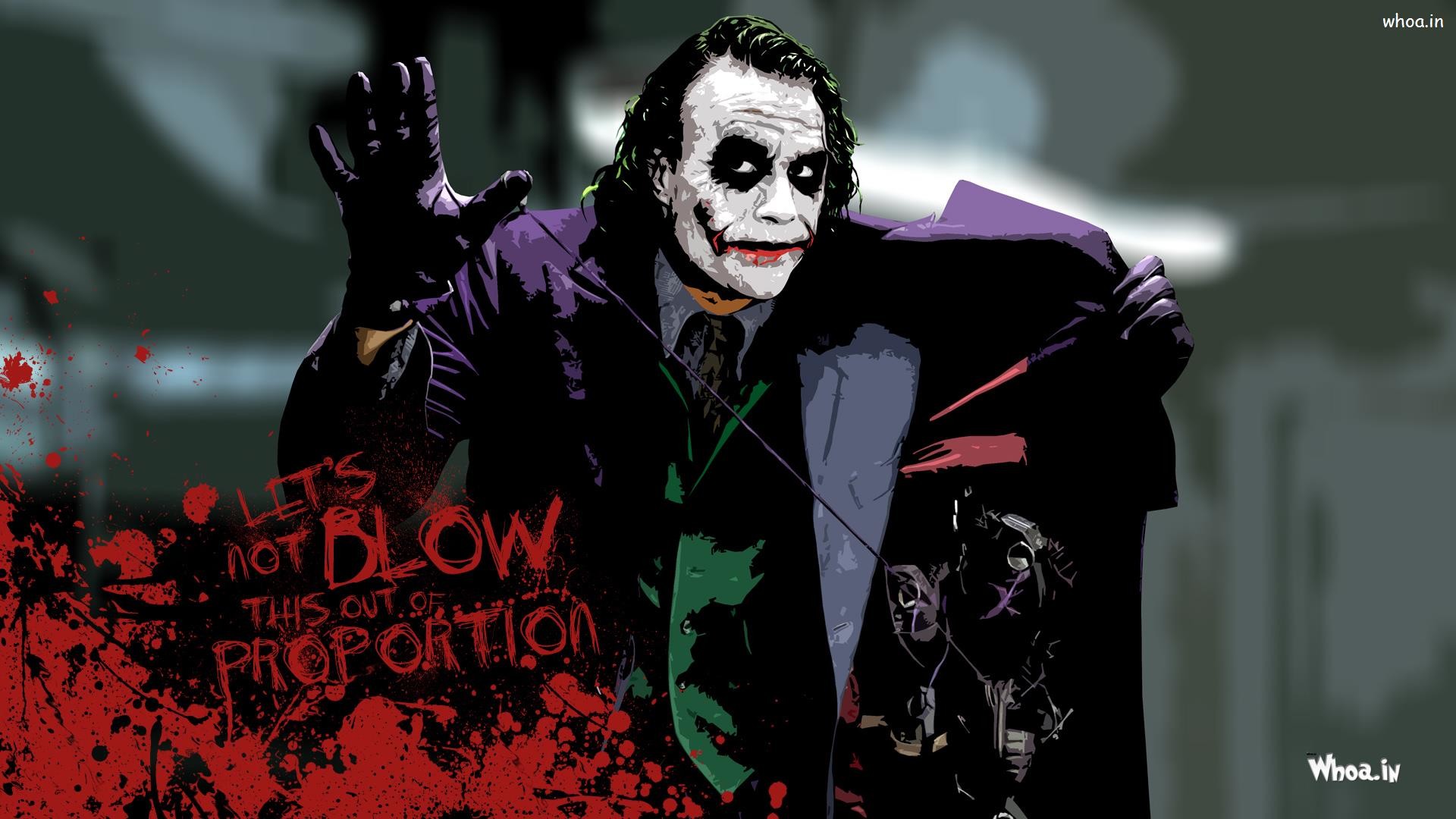 1920x1080 The Joker Heath Ledger with Quotes HD Wallpaper ...