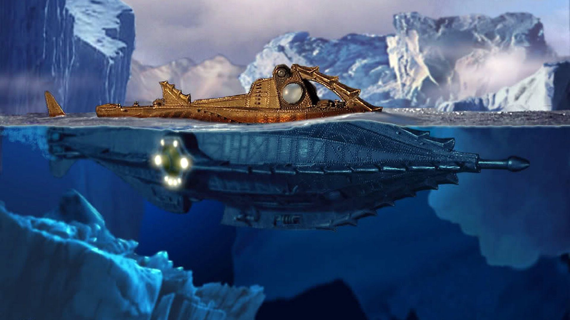 1920x1080 Model of the _Nautilus_ from Disney's _20,000 Leagues Under the Sea_ # nautilus