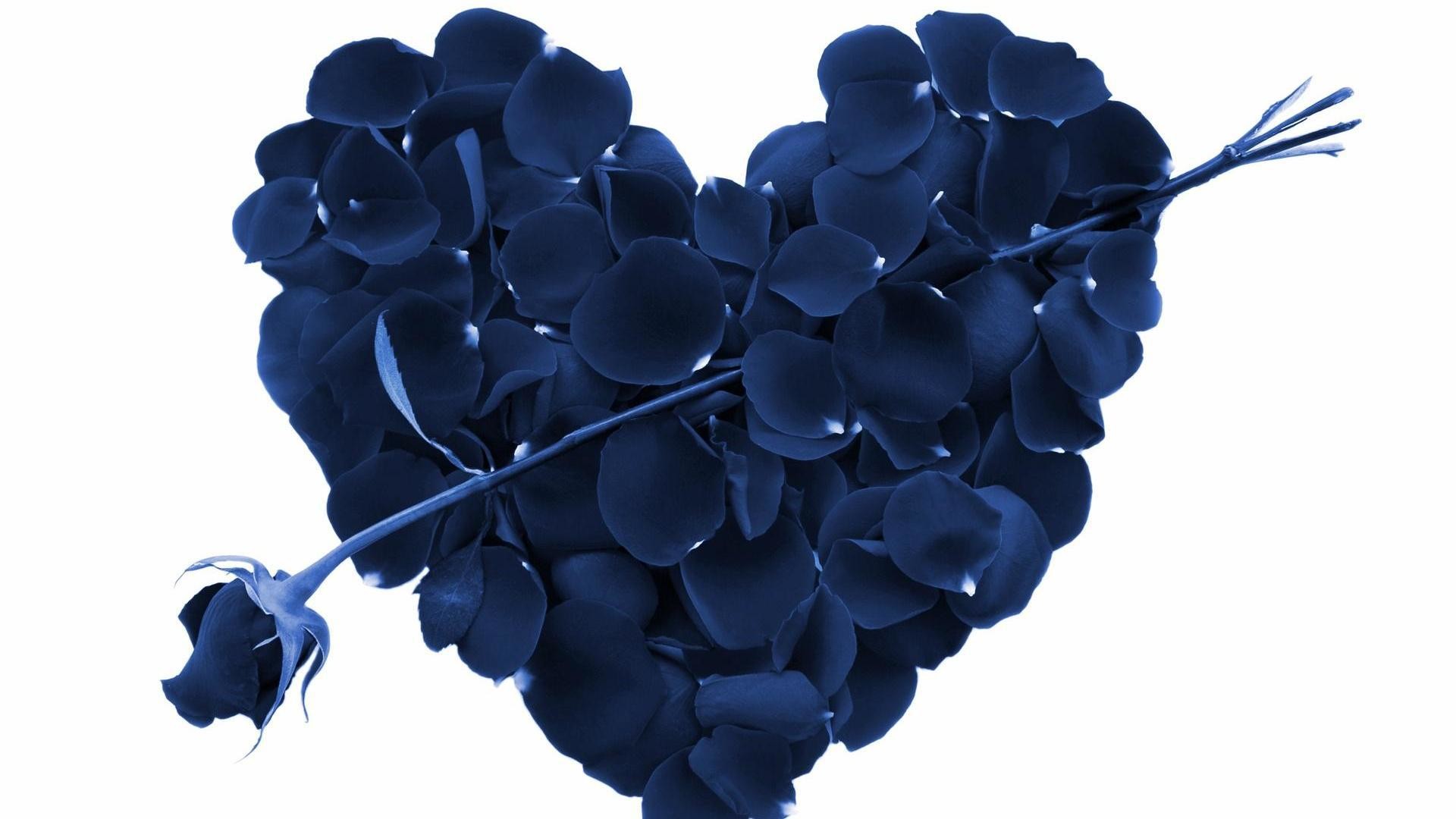 1920x1080 Blue Love Hearts Wallpaper Free HD