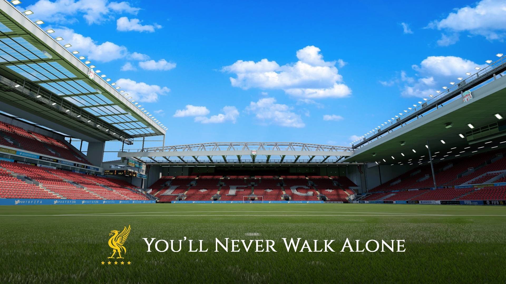1920x1080 Anfield wallpaper I made from the stadium in FIFA 16 ...