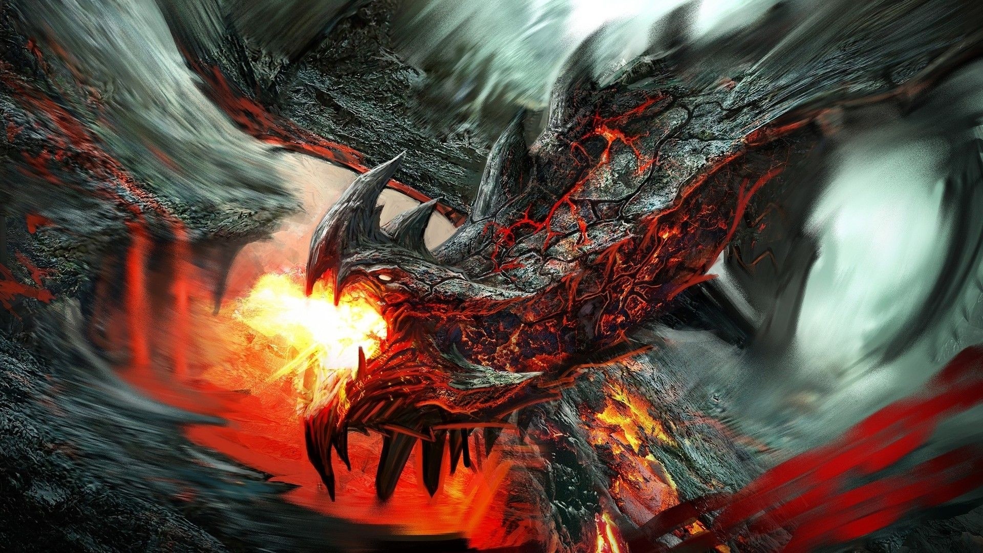 1920x1080 Title : fire-breathing-lava-dragon-fantasy-hd-wallpaper-1920Ã1080-2073.  Dimension : 1920 x 1080. File Type : JPG/JPEG