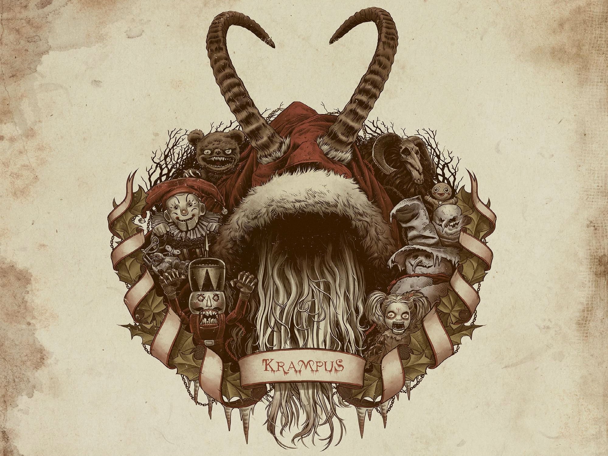 2000x1500 Krampus Monster Demon Evil Horror Dark Occult Christmas Story Wallpaper At  Dark Wallpapers
