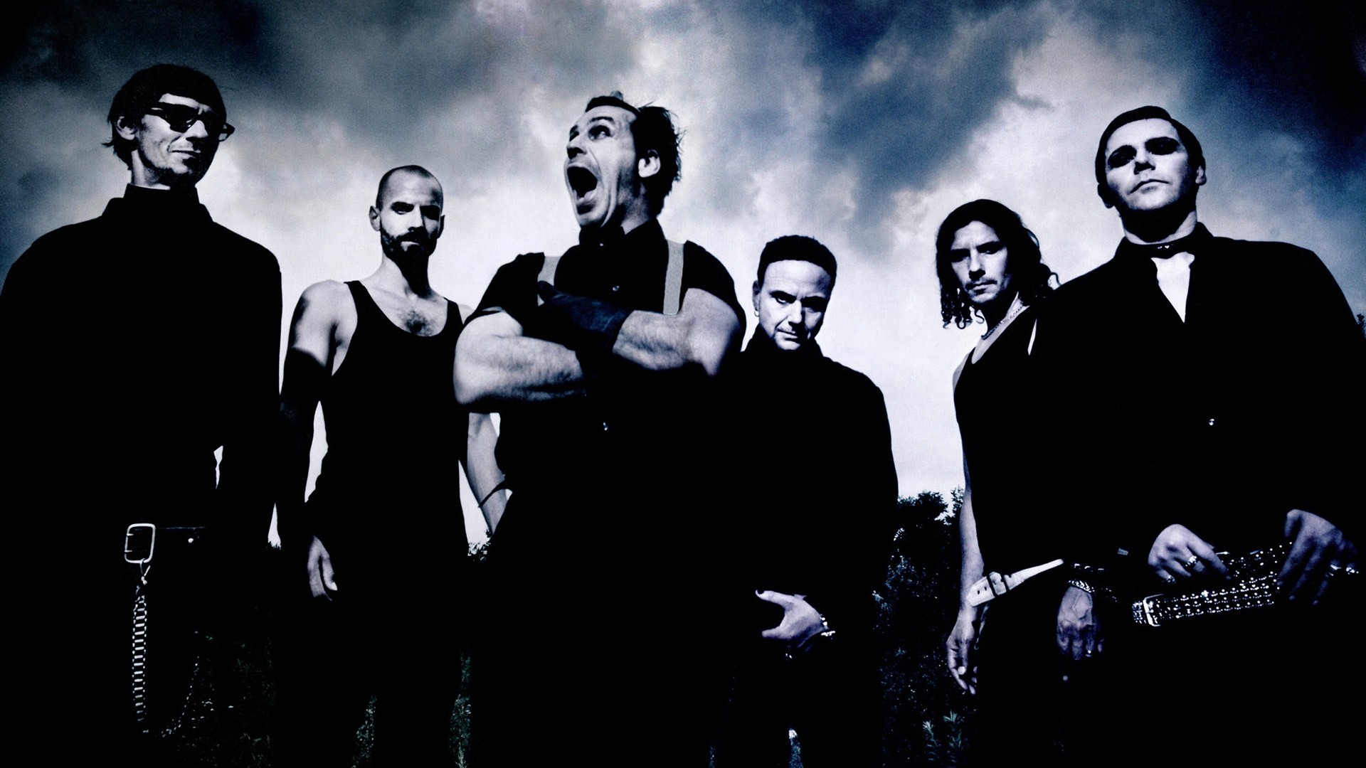 1920x1080  Preview wallpaper rammstein, scream, sky, clouds, image 