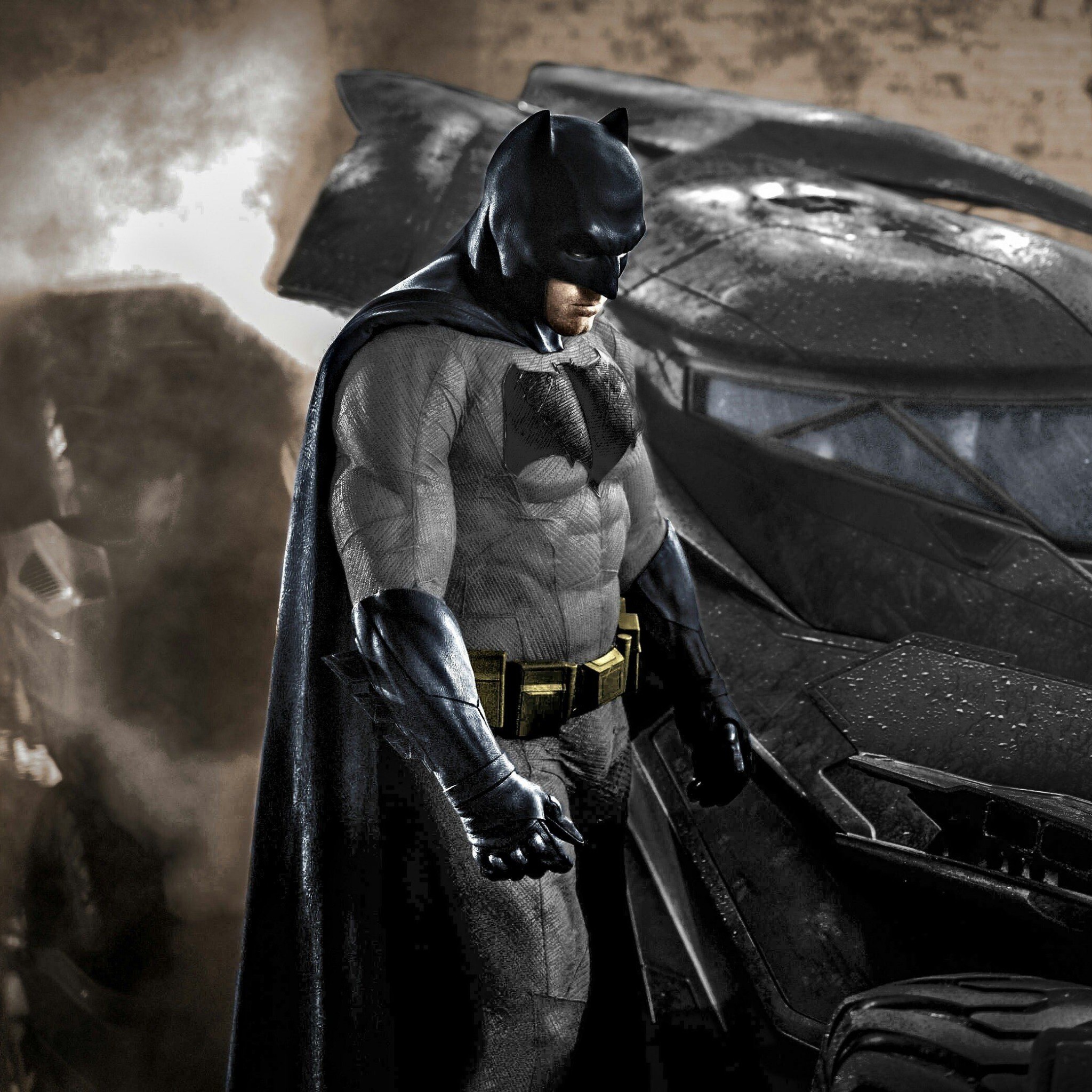 2048x2048 Download Ben Afflecks Batman V Superman Dawn Of Justice 2048 x 2048  Wallpapers - 4590951 - batman superhero black | mobile9