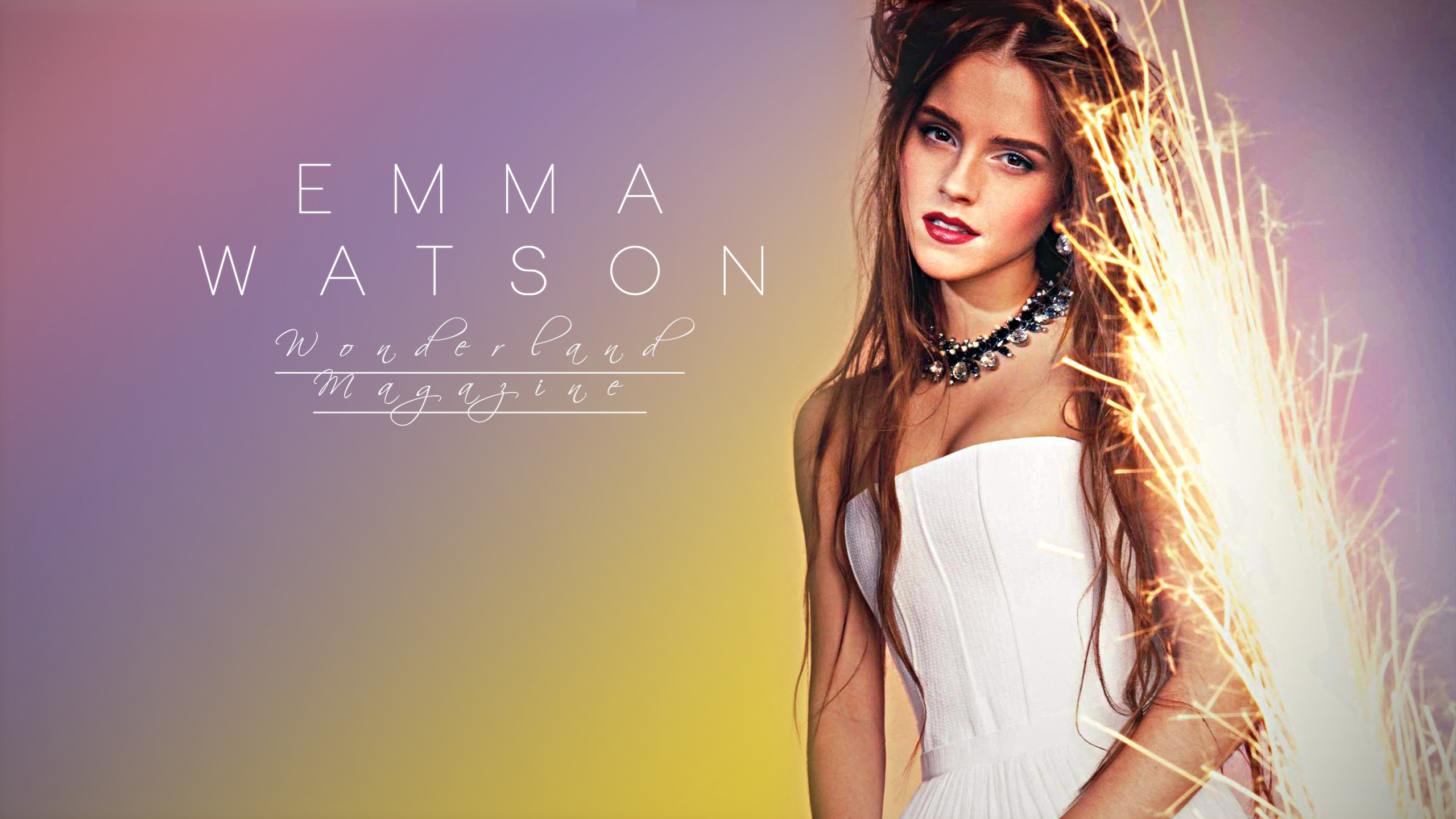 2560x1440 Actress Emma Watson Model Woman Wonderland Magazine
