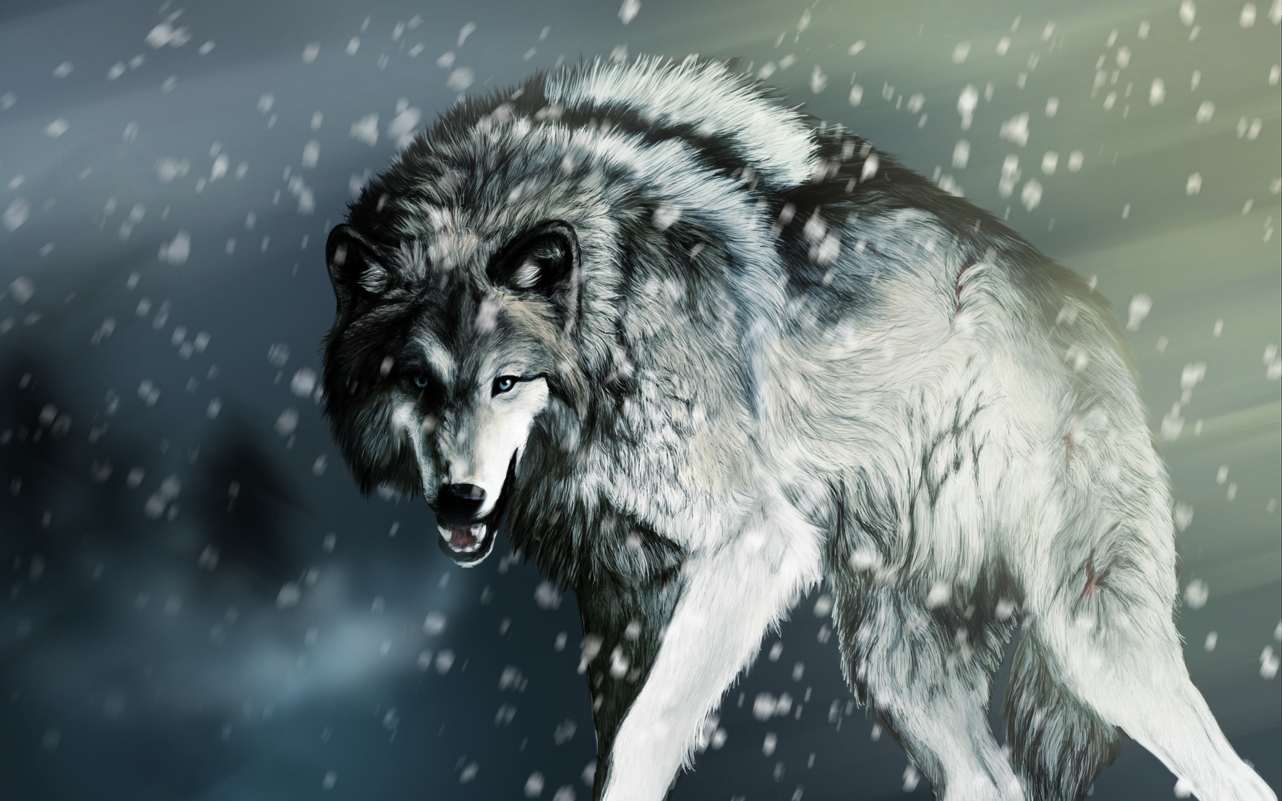 2560x1600 Hunting Wolf Wallpaper