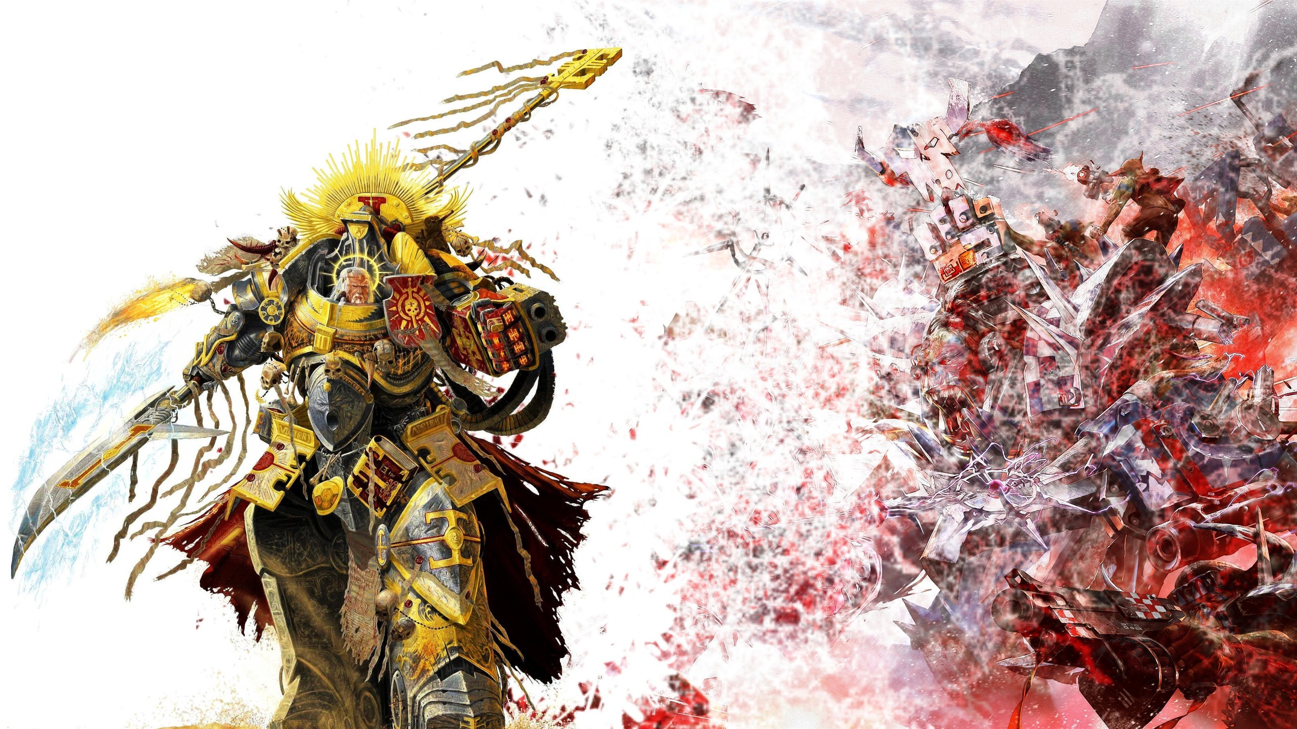 2560x1440 ... Grey Knight and Ork vwarhammer 40k wallpaper by Carionto