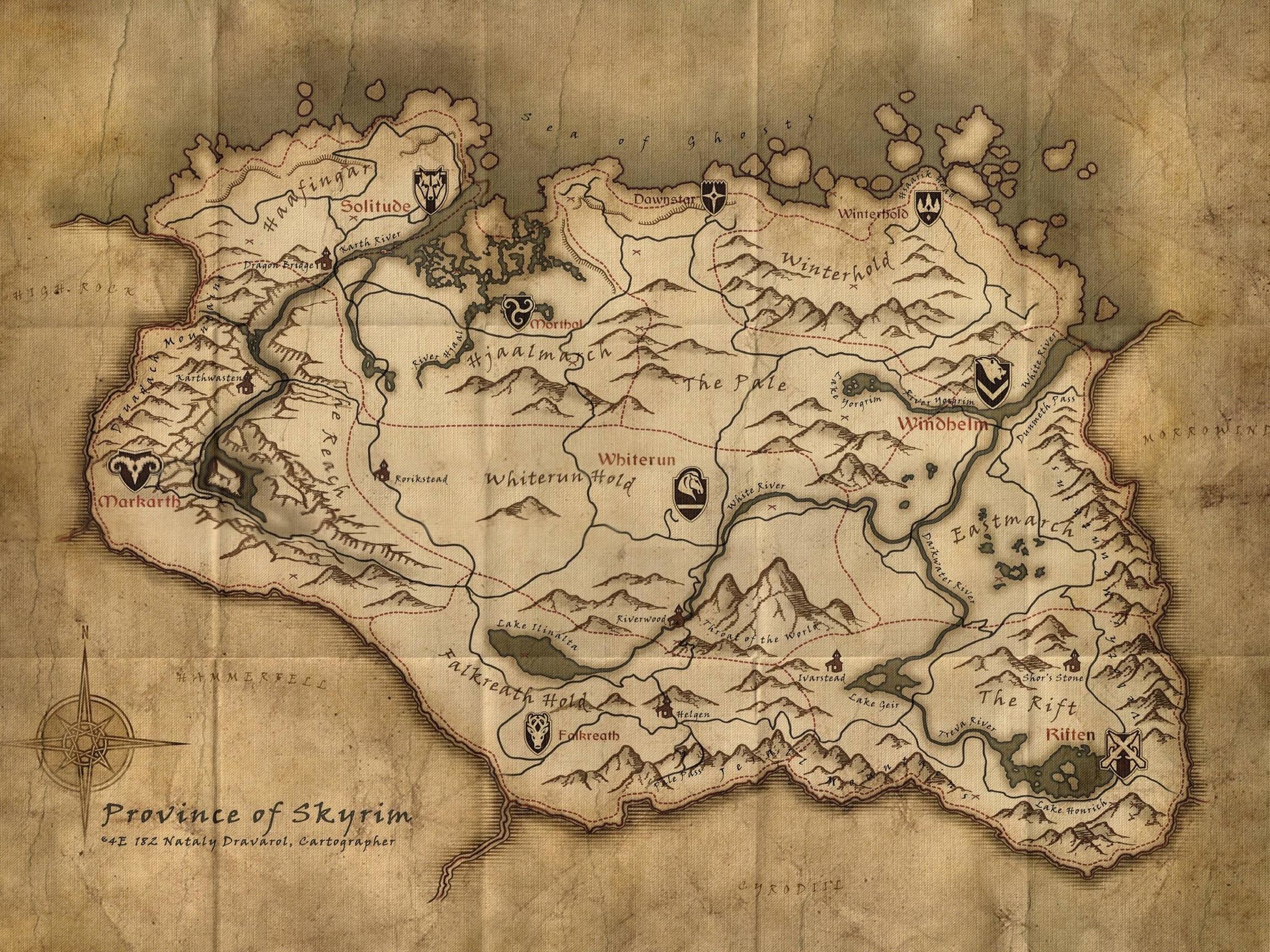2304x1728 Skyrim Map - Over 25 Different Maps of Skyrim to Map Out Your Journey