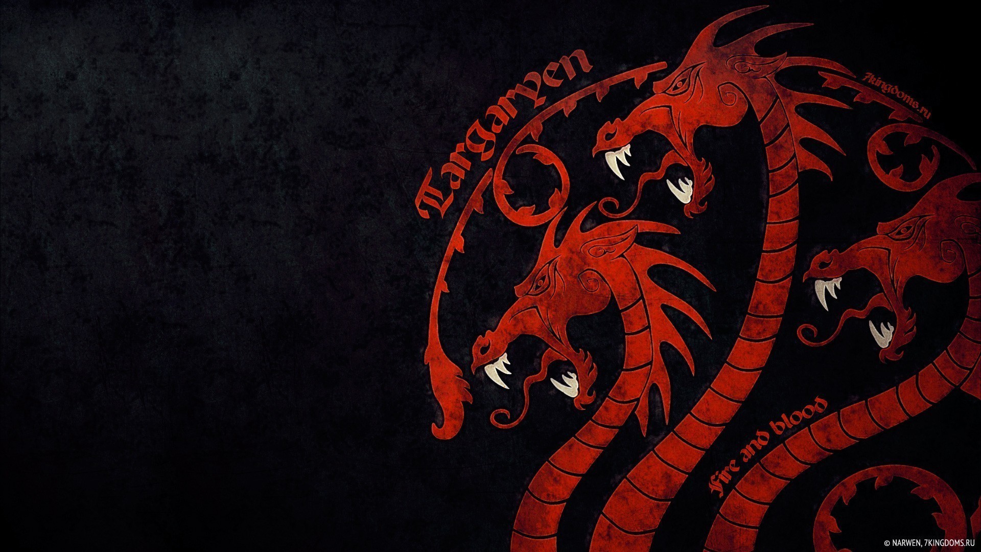 1920x1080  Chinese dragon on a black background