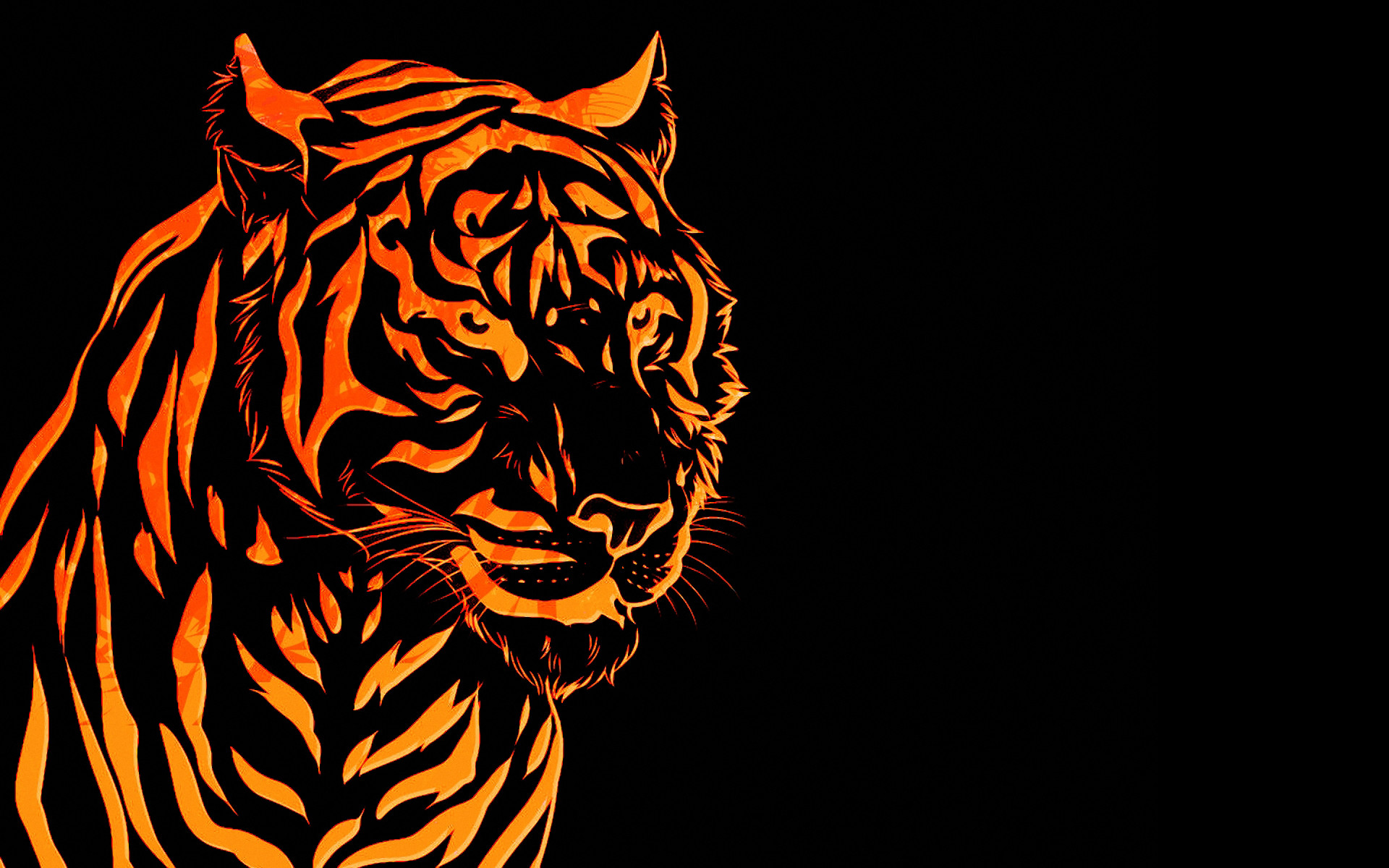 1920x1200 For those who love tigers! I made this as a pc wallpaper , drawn with  photoshop. Please give me feed back if you like this c) Fire Tiger wallpaper