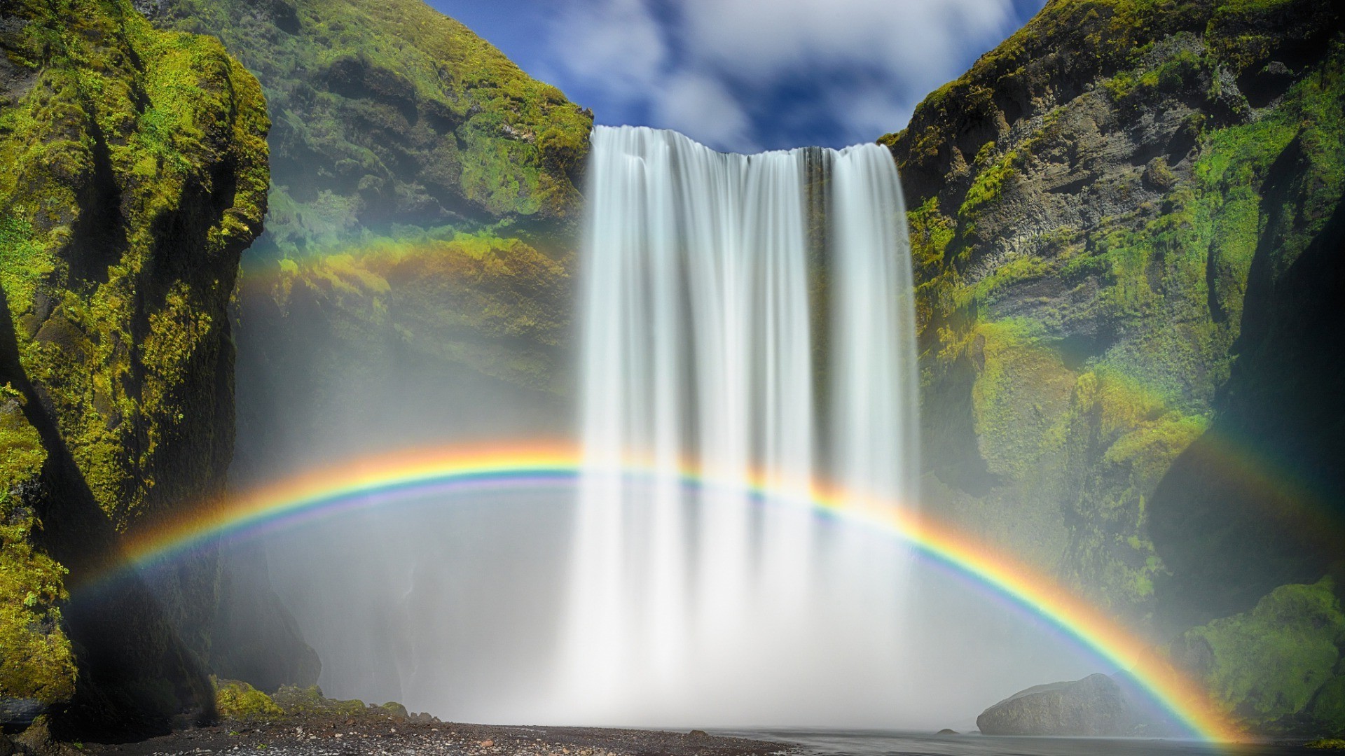 1920x1080  Starkovtattoo Arts Waterfalls With Rainbow