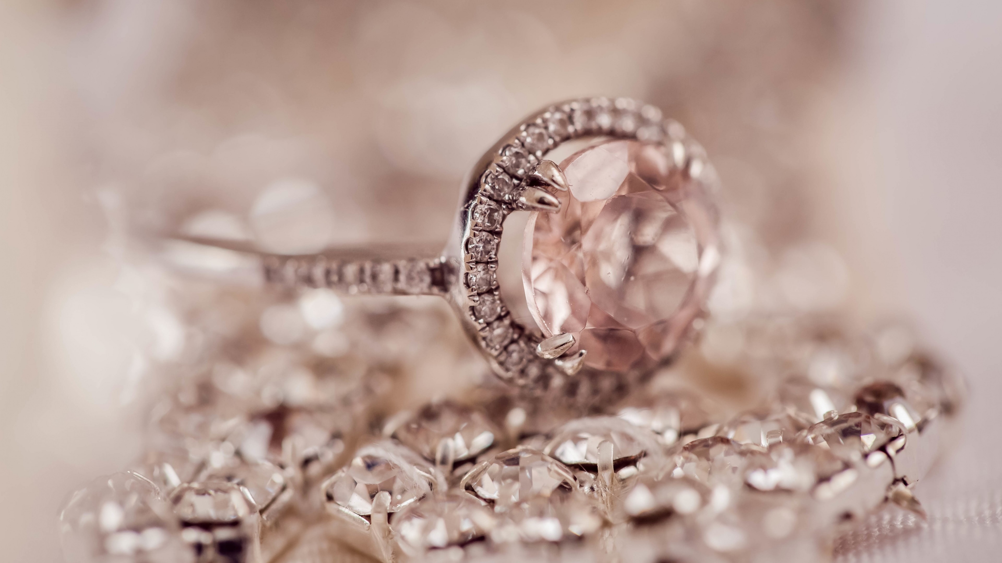 3840x2160 Preview wallpaper ring, diamond, jewelry 