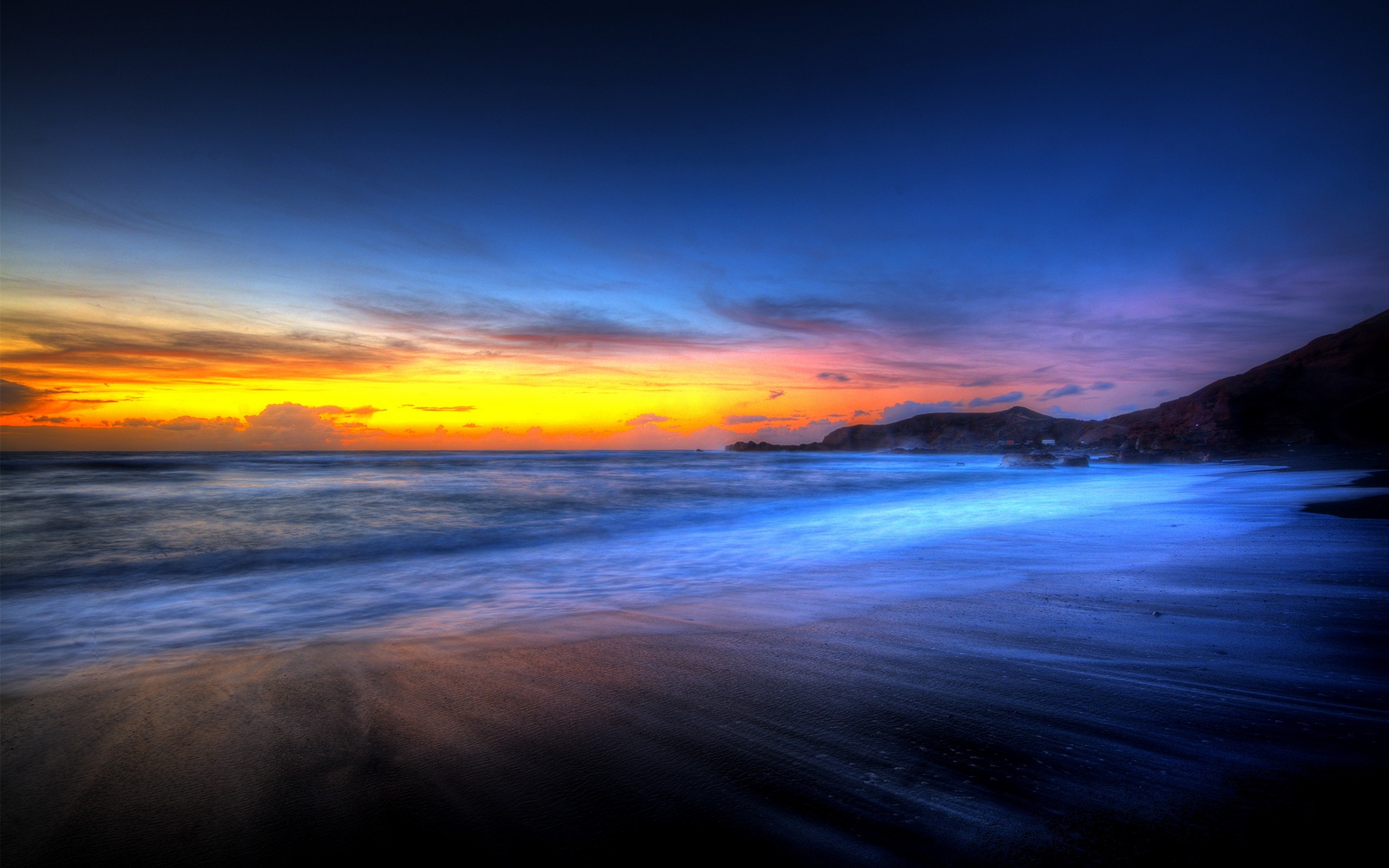 2560x1600 Beautiful Beach Sunsets Wallpaper Widescreen HD