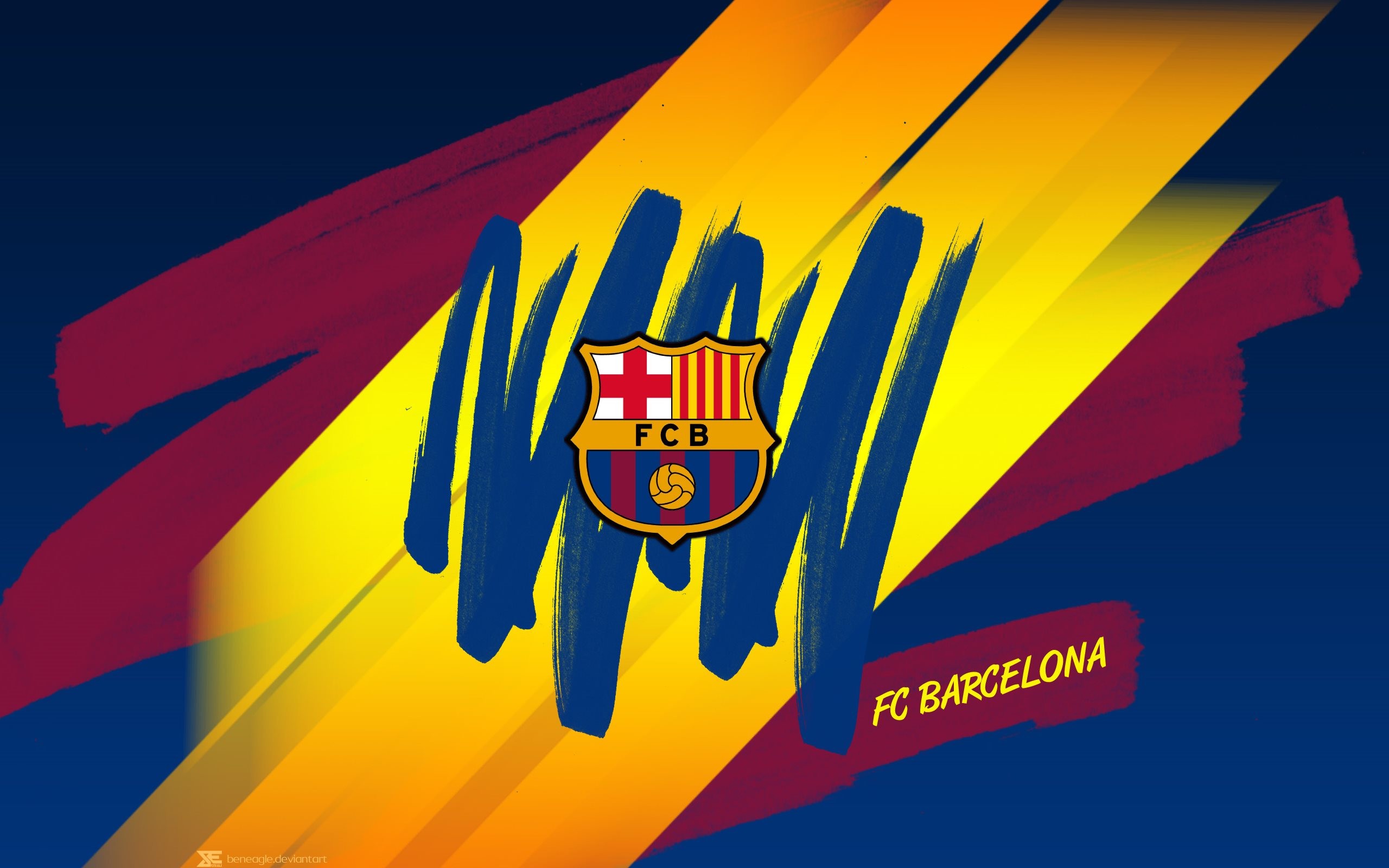 2560x1600 HD Wallpaper: Barcelona FC Logo