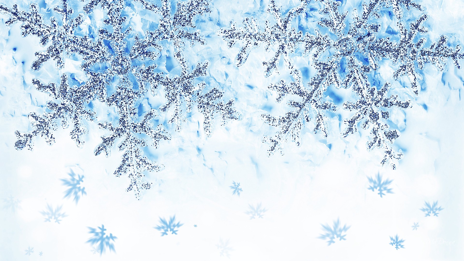 1920x1080 Snowflakes Blue Wallpaper Full HD #491  px 675.35 KB Other  background blue desktop green