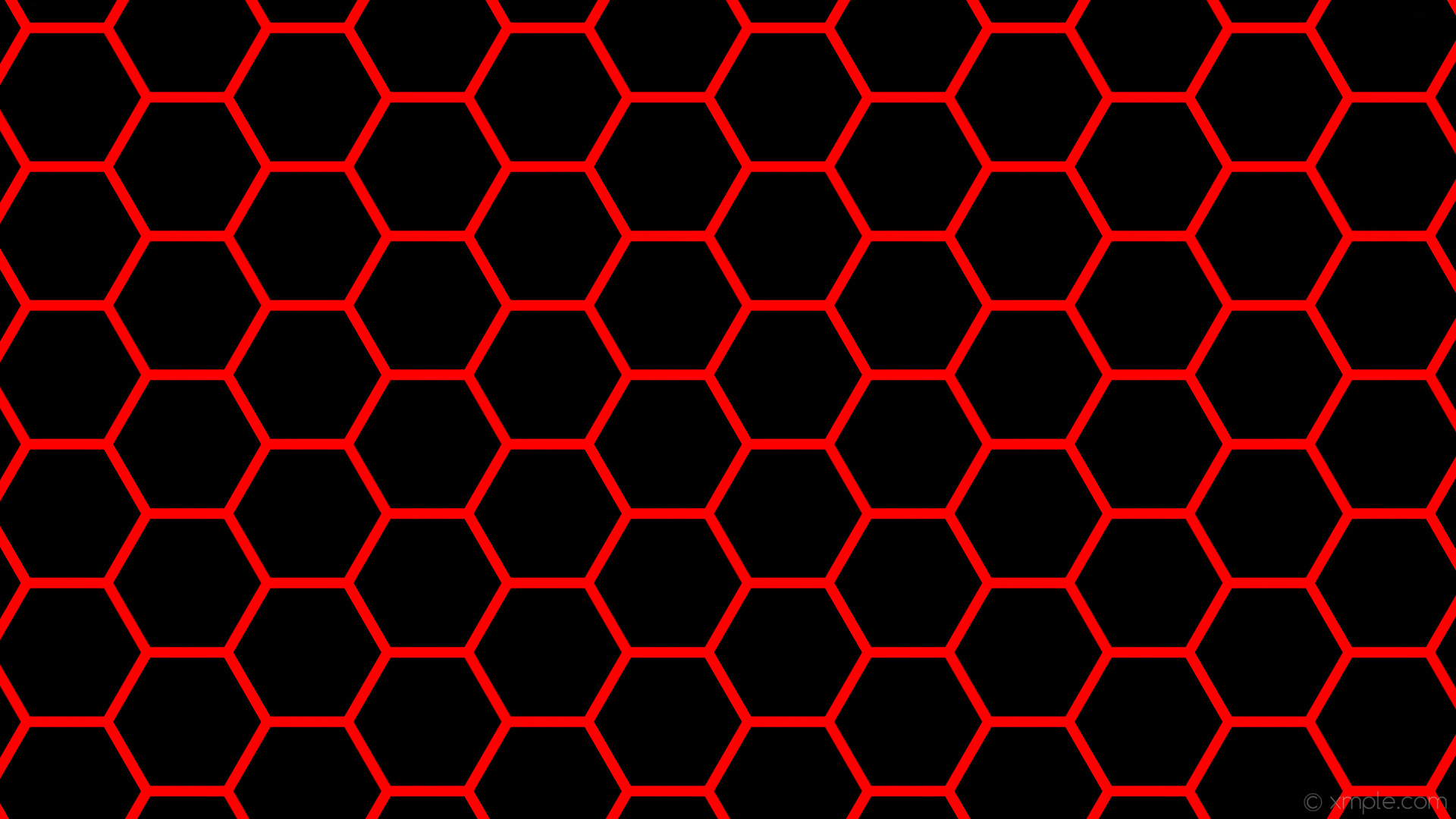 1920x1080 wallpaper beehive red honeycomb hexagon black #000000 #ff0000 diagonal 30Â°  14px 183px