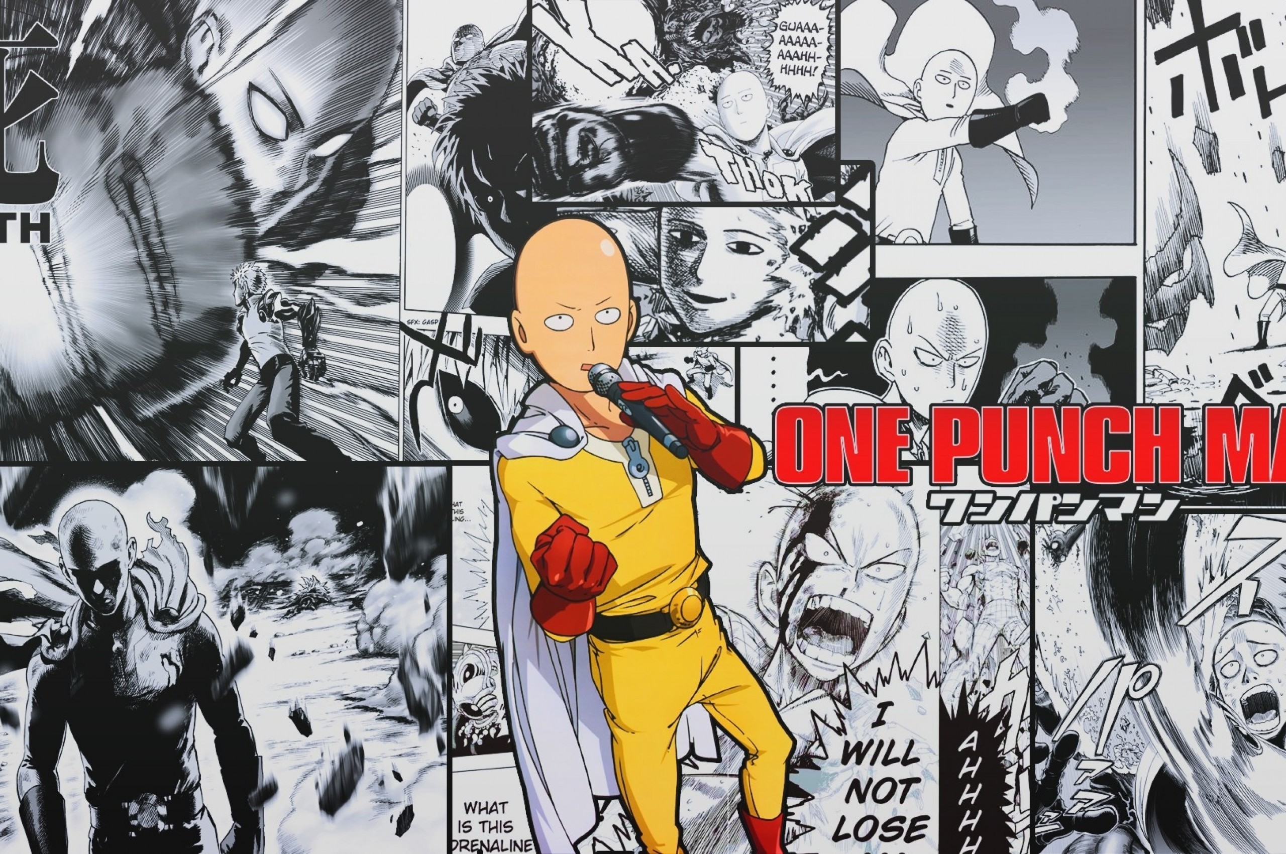 Anime gloves One Punch Man Saitama wallpaper, 1440x2560