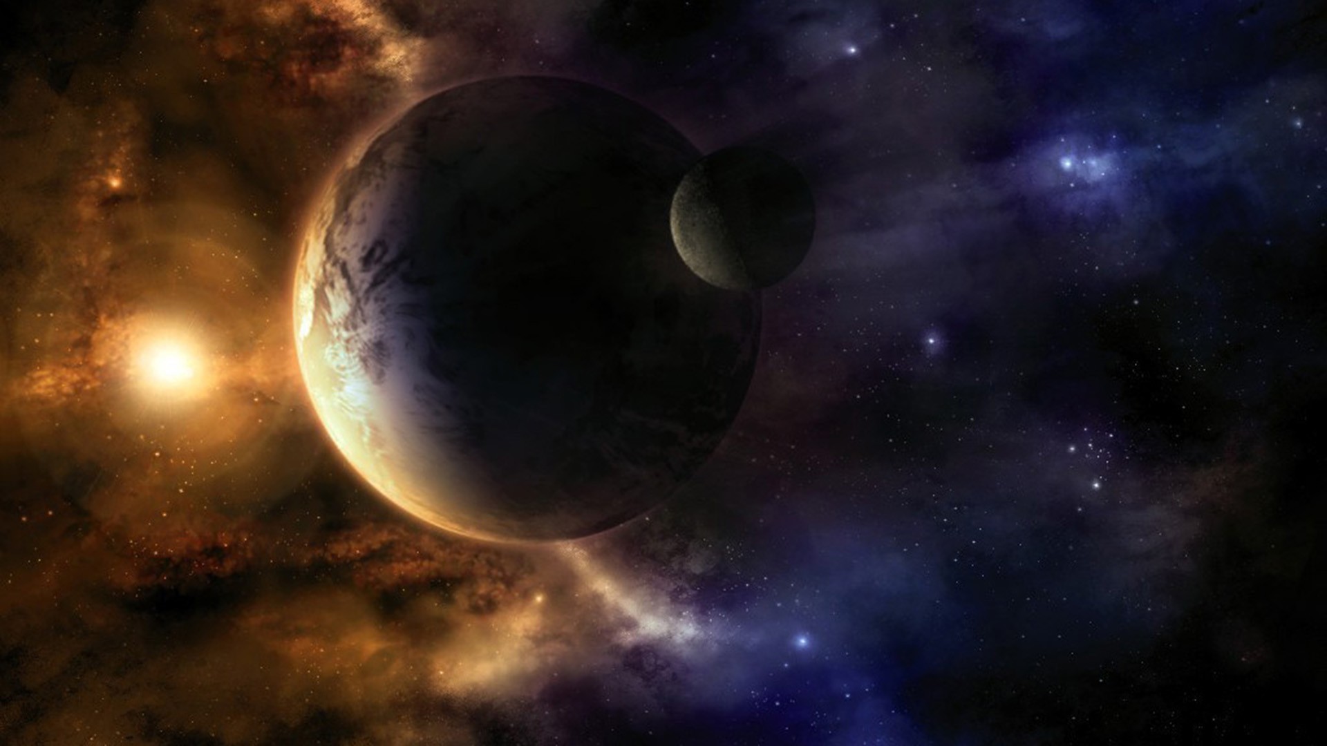 1920x1080 sun moon earth space wallpaper pc android iphone and ipad wallpapers .