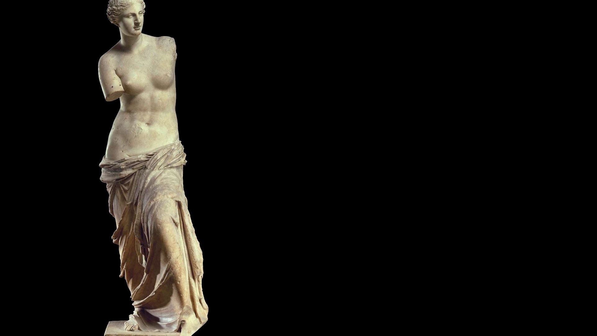 1920x1080 Venus Milo Louvre Museum Aphrodite Statue France Sculpture Marble Paris  Black Greece HD Background - 1920x1200