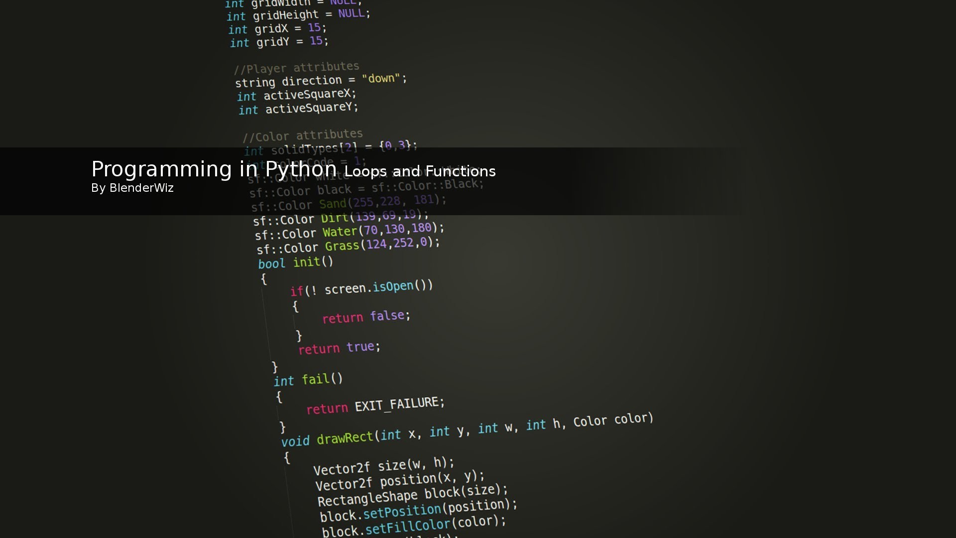 1920x1080 Programming In Python: Loops and Functions