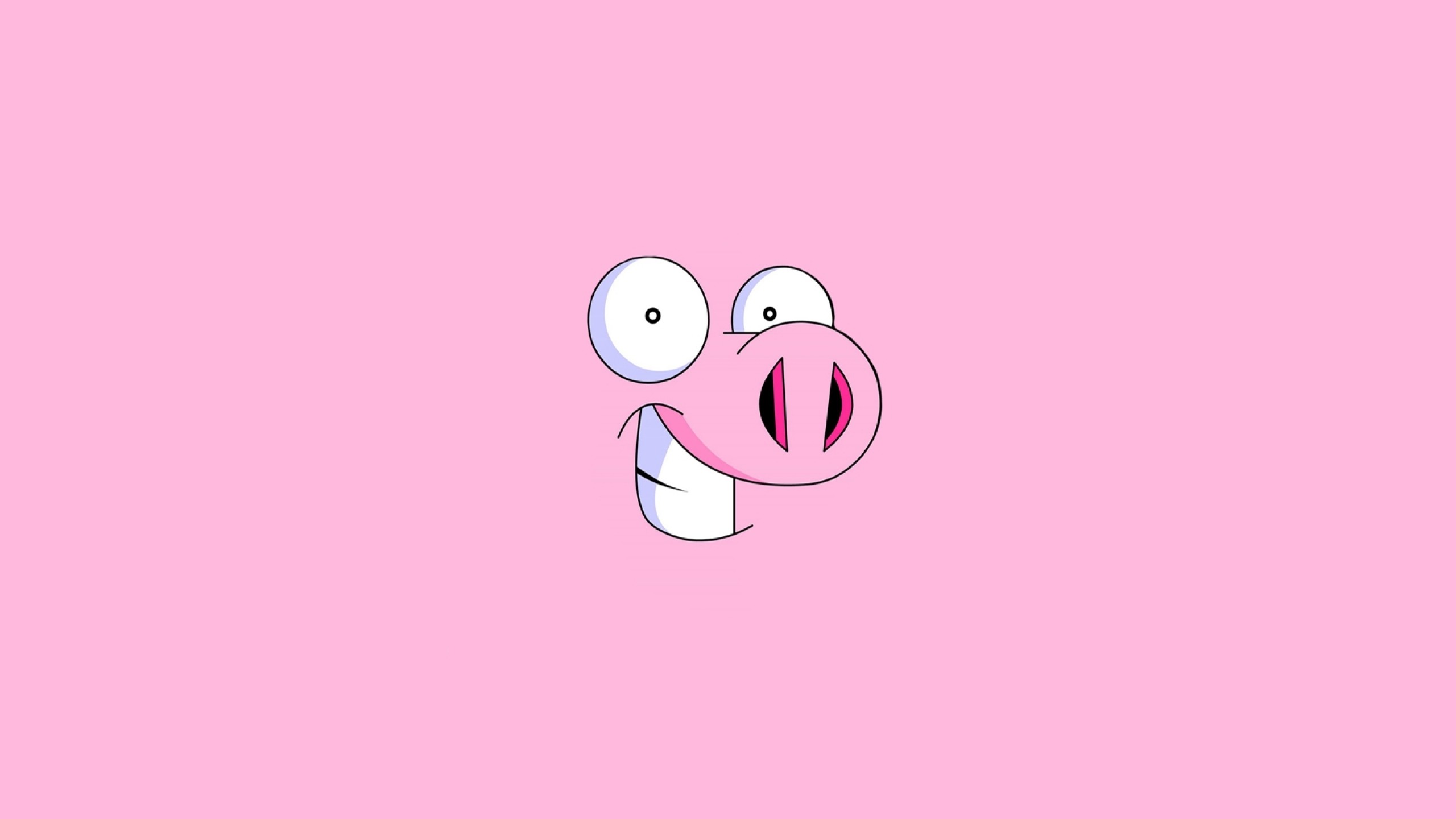 2560x1440 Preview wallpaper pig, face, smile 